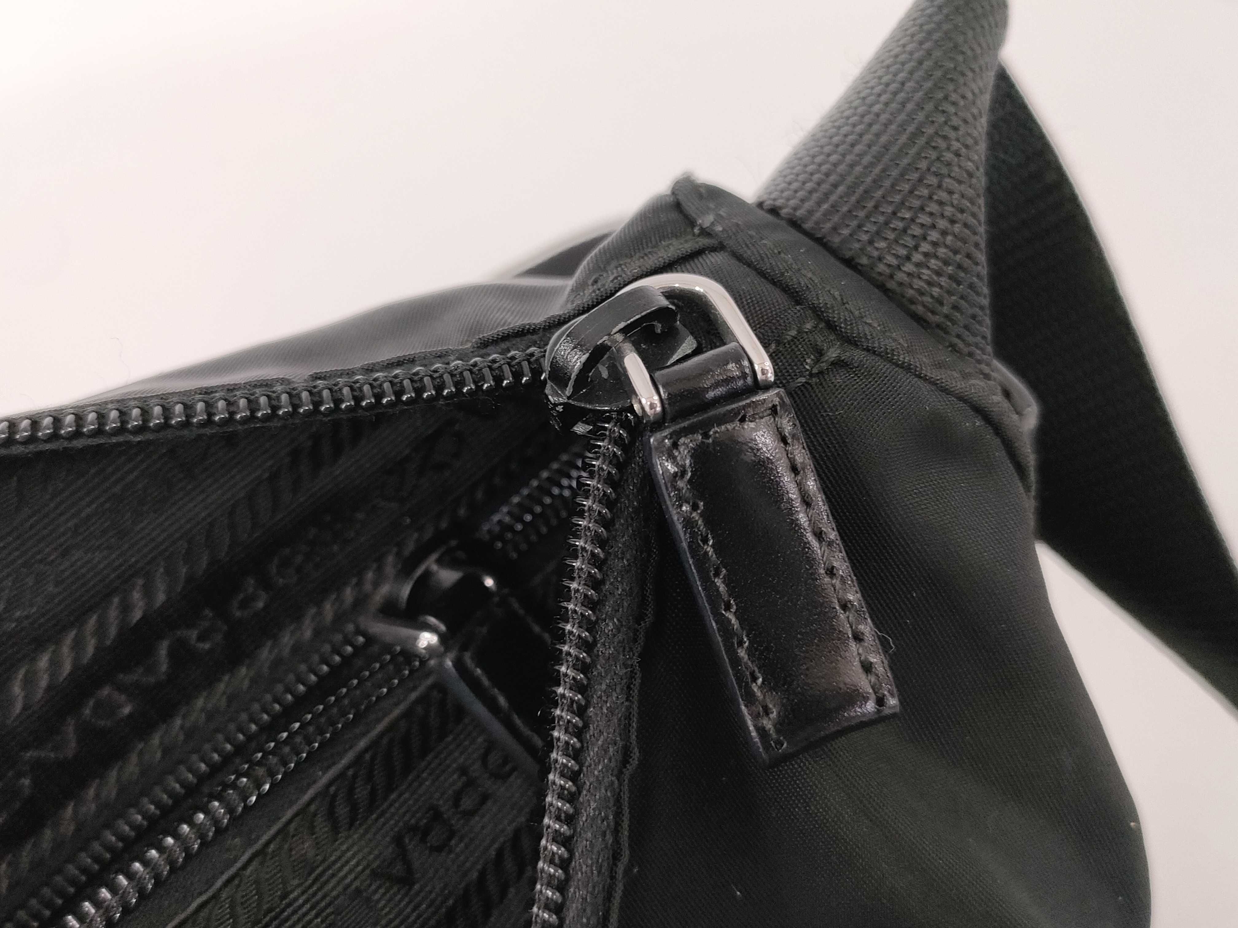 Nylon Prada Shoulder Bag Messenger Nylon Triangle Logo Shoulder Bag — view 13