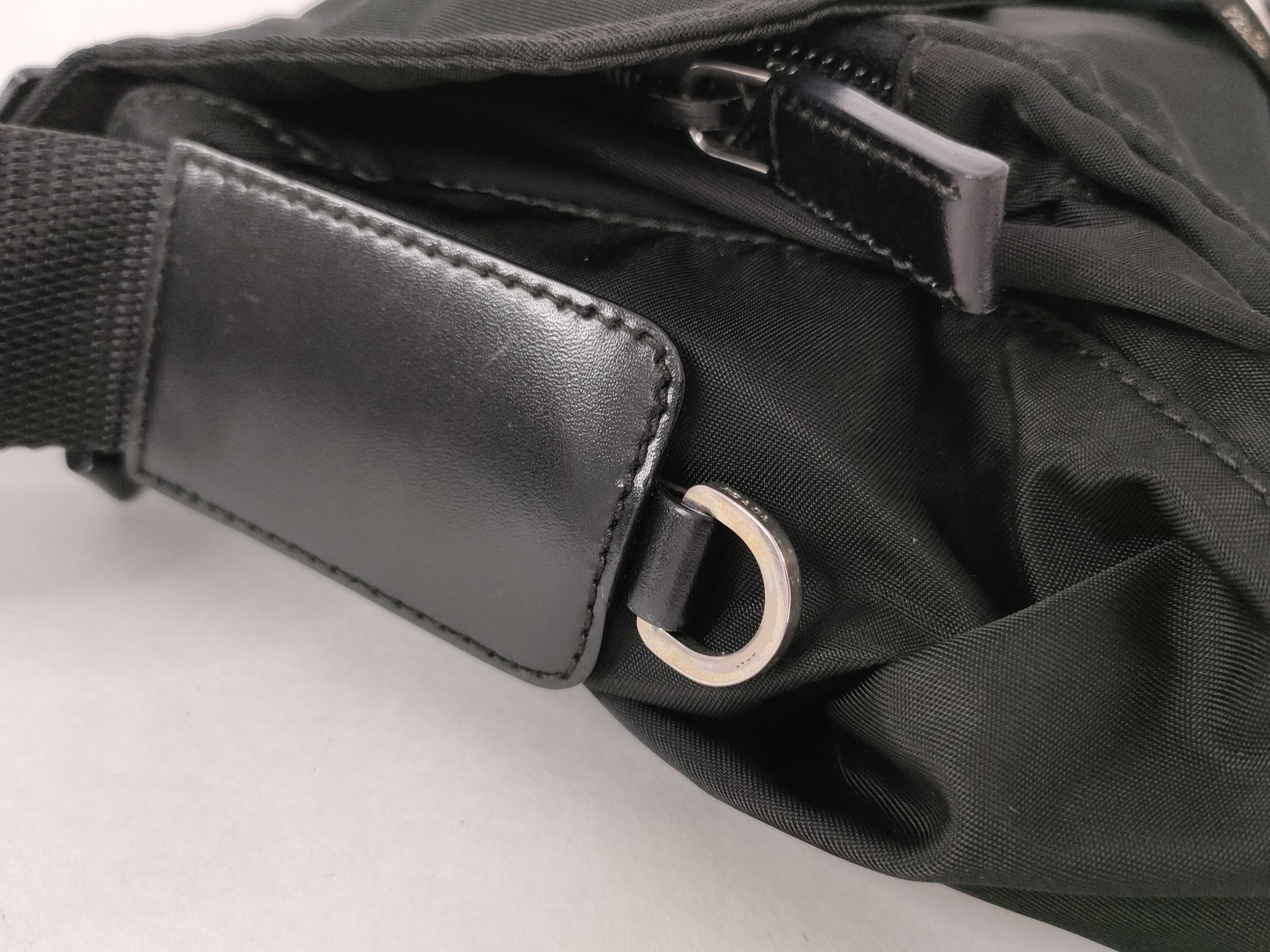 Nylon Prada Shoulder Bag Messenger Nylon Triangle Logo Shoulder Bag — view 15
