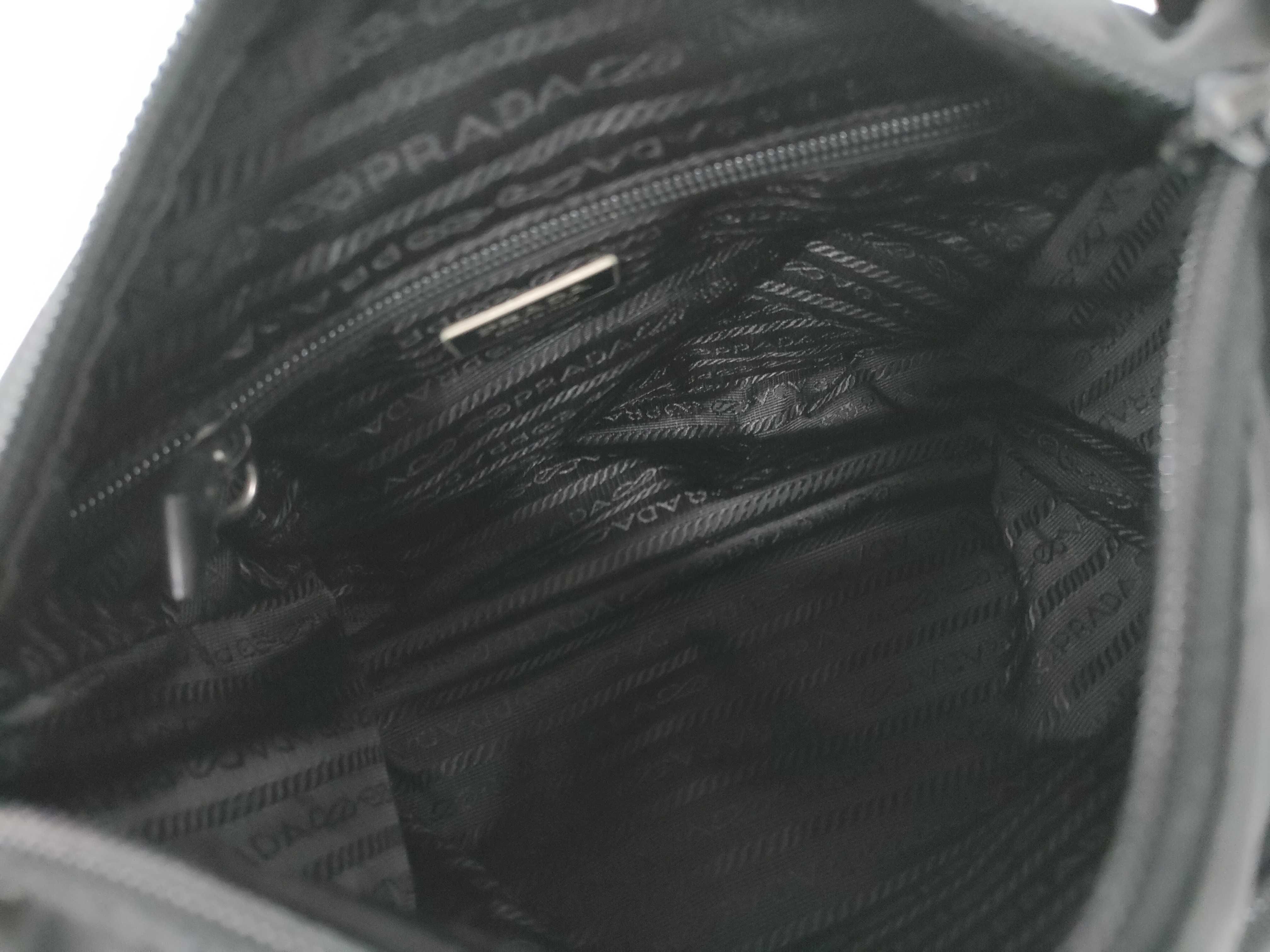 Nylon Prada Shoulder Bag Messenger Nylon Triangle Logo Shoulder Bag — view 9