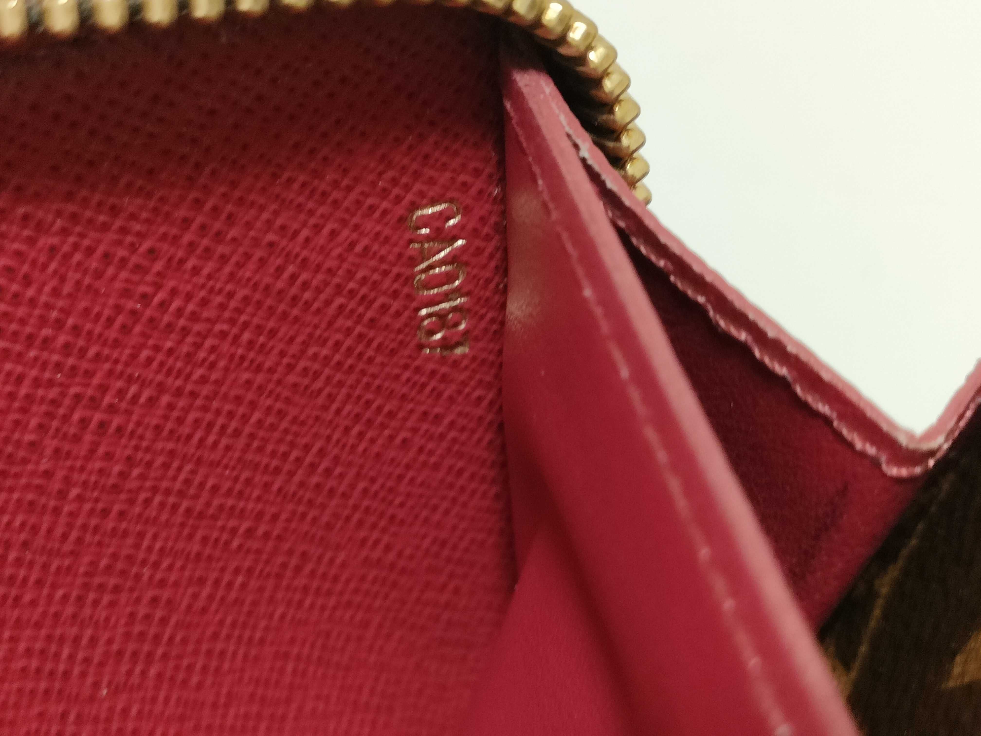 Monogram Louis Vuitton Monogram Portefeuille Clemence Fuchsia Gold Hardware CA0187 Wallet — view 13