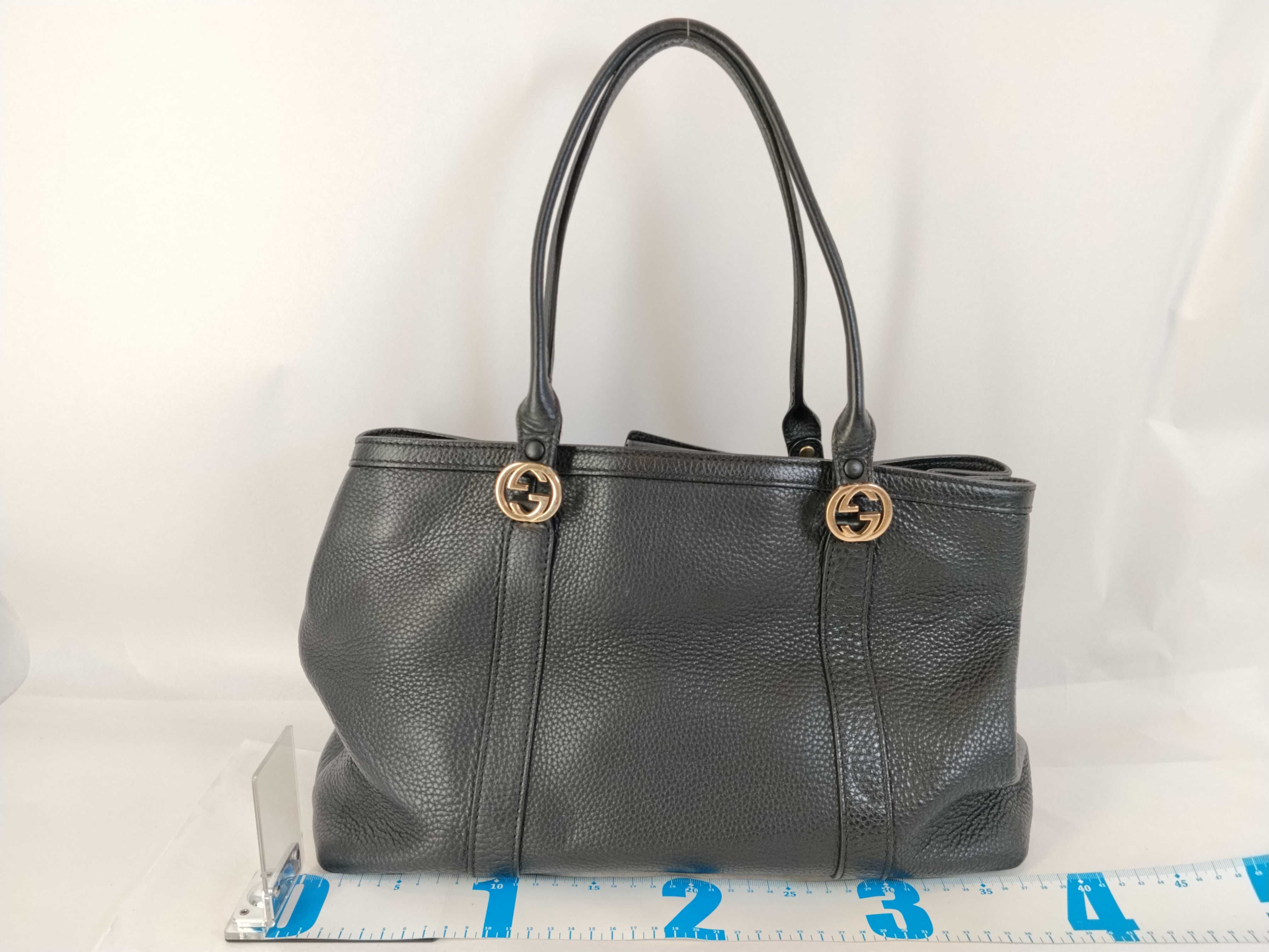 Miss GG Leather Tote Bag, Black, 353122 (Tote Bag) — view 2