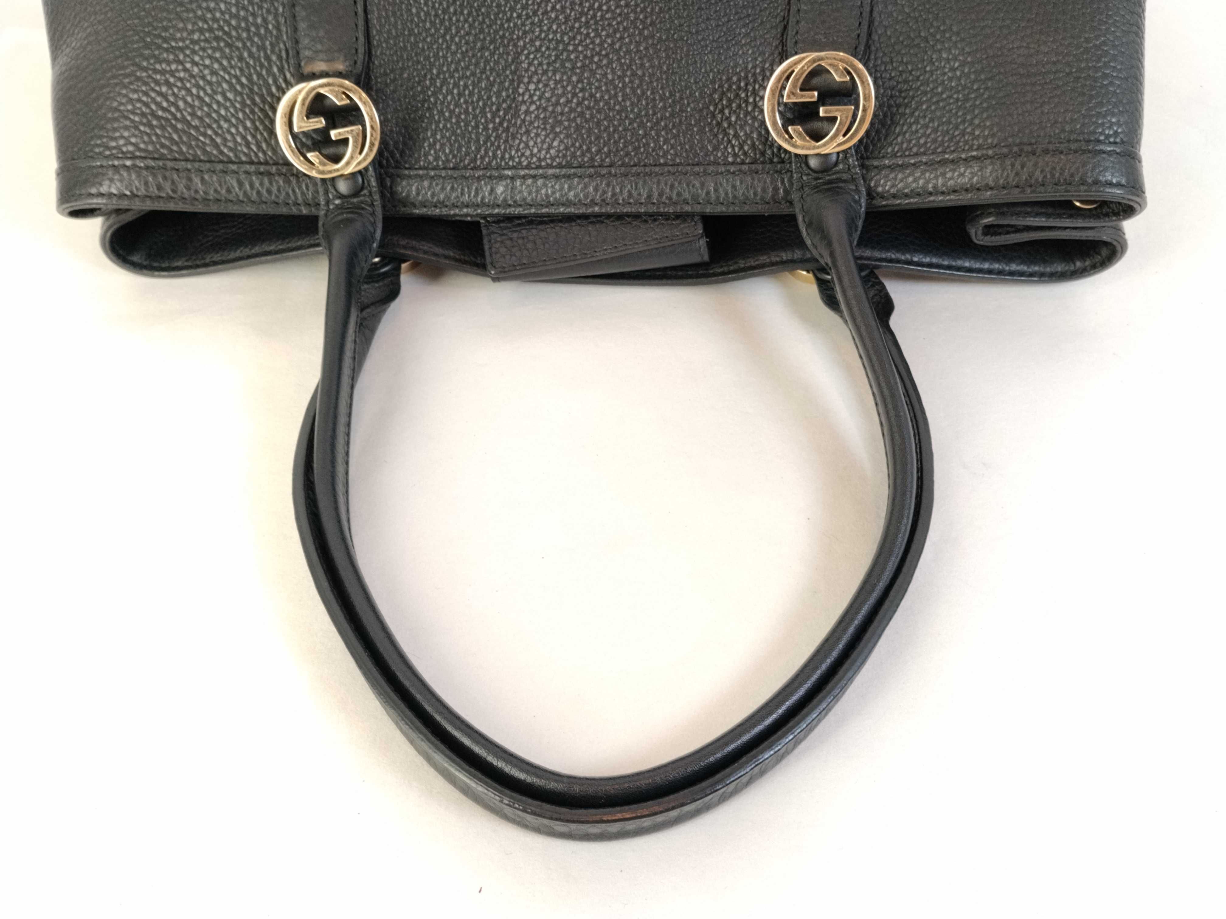 Miss GG Leather Tote Bag, Black, 353122 (Tote Bag) — view 3