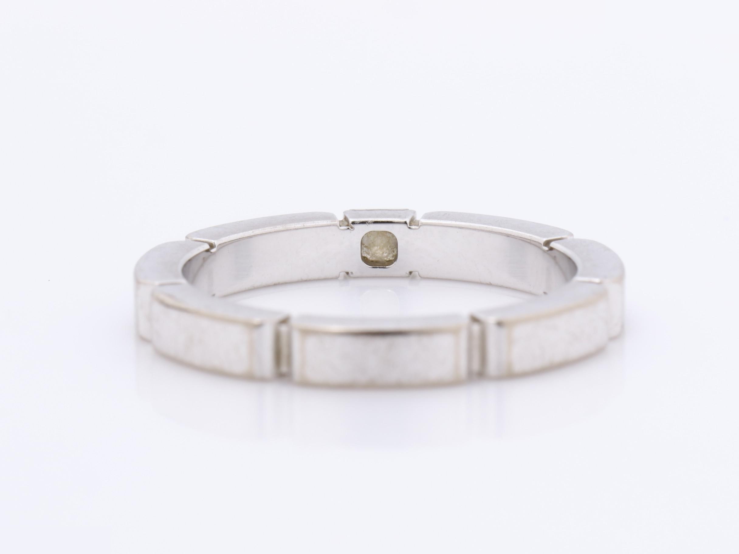 Maillon Panthère Diamond Ring, Size #49, 750WG, 4.0g — view 4
