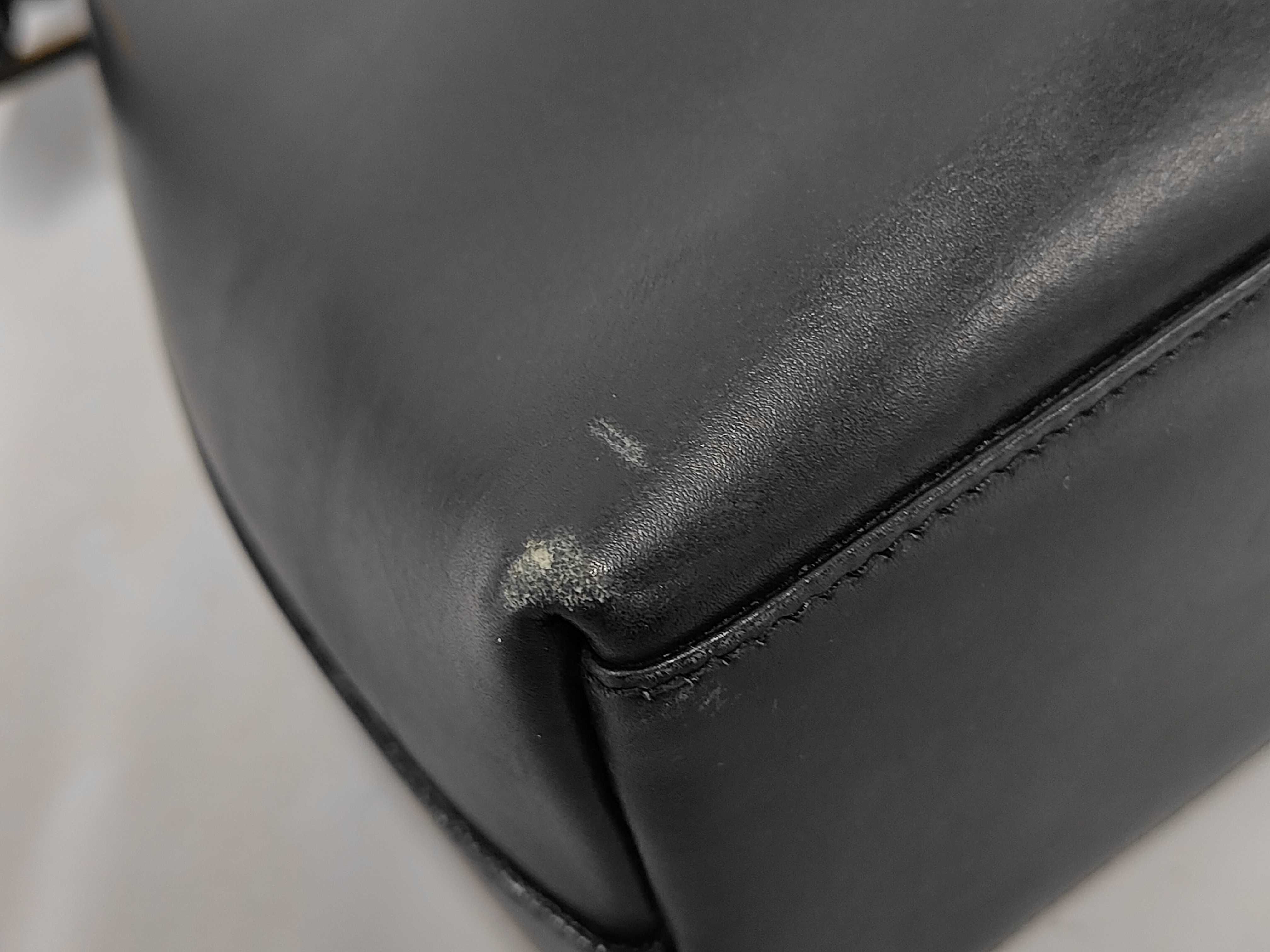 bag, black leather bag — view 4
