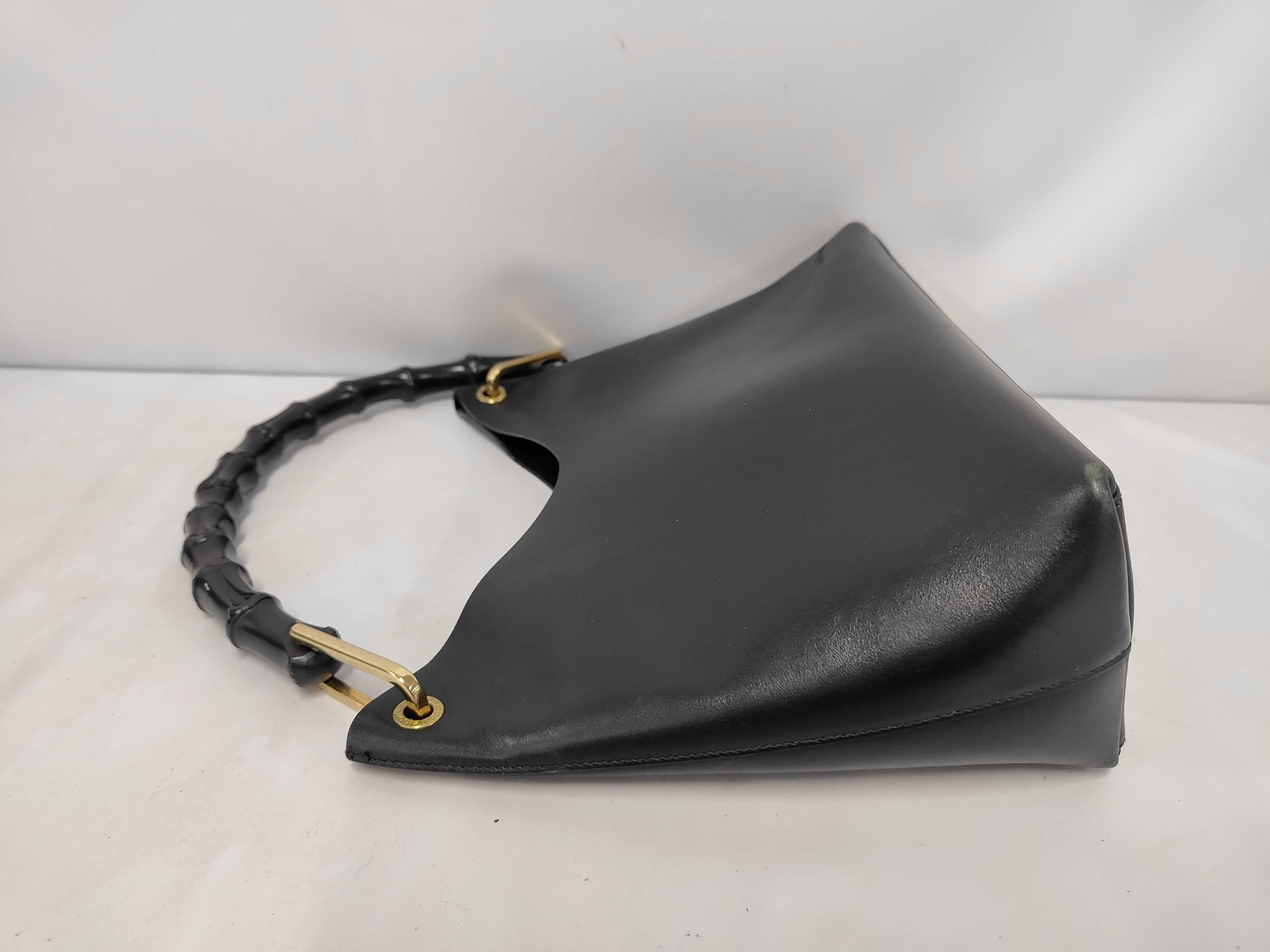 bag, black leather bag — view 9