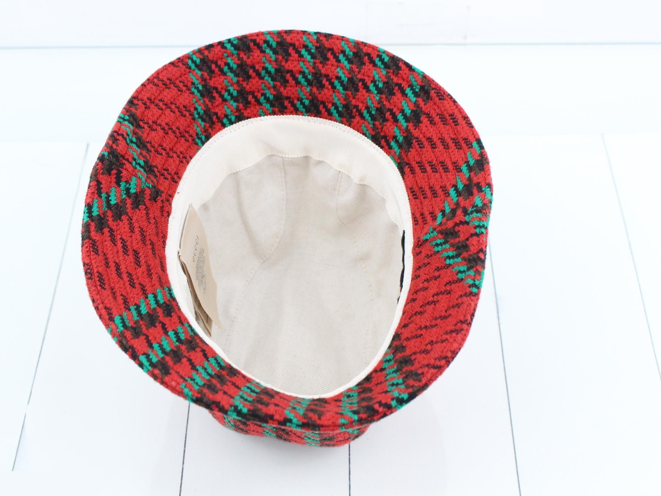 Tweed Hat, Interlocking, Red — view 3