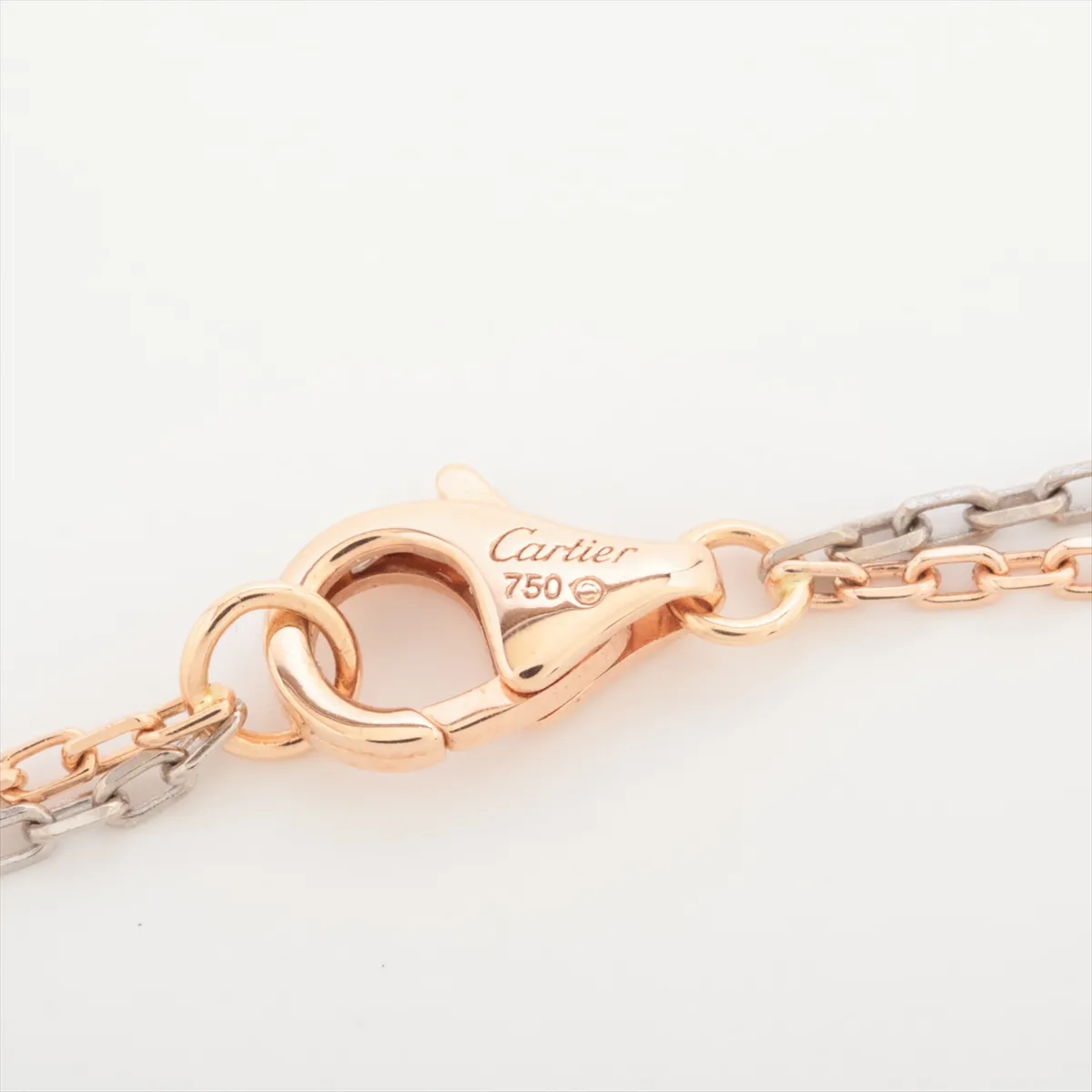 Love Three Hoop 6-Diamond Necklace 750 (PG x WG) 9.0g SL9368 — view 4
