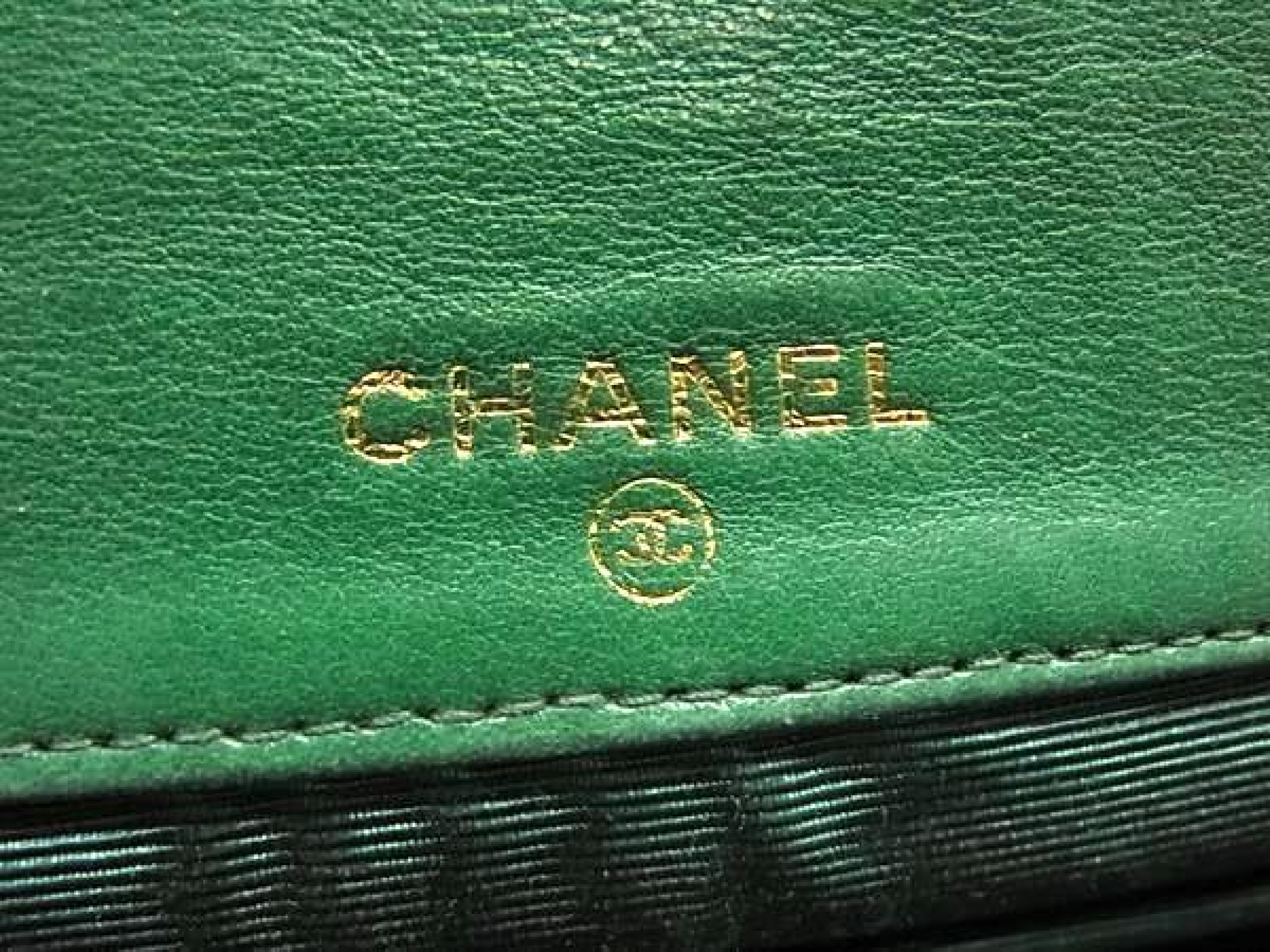 Cocomark Caviar Skin Bifold Long Wallet Billfold Coin Purse Card Holder Green Wallet — view 7