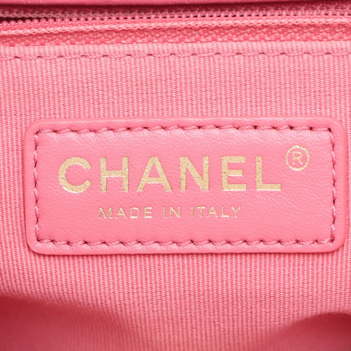 Matelassé Lambskin Chain Shoulder Bag, Pink with Gold Hardware, LCHPHHCG, Random Plate — view 9