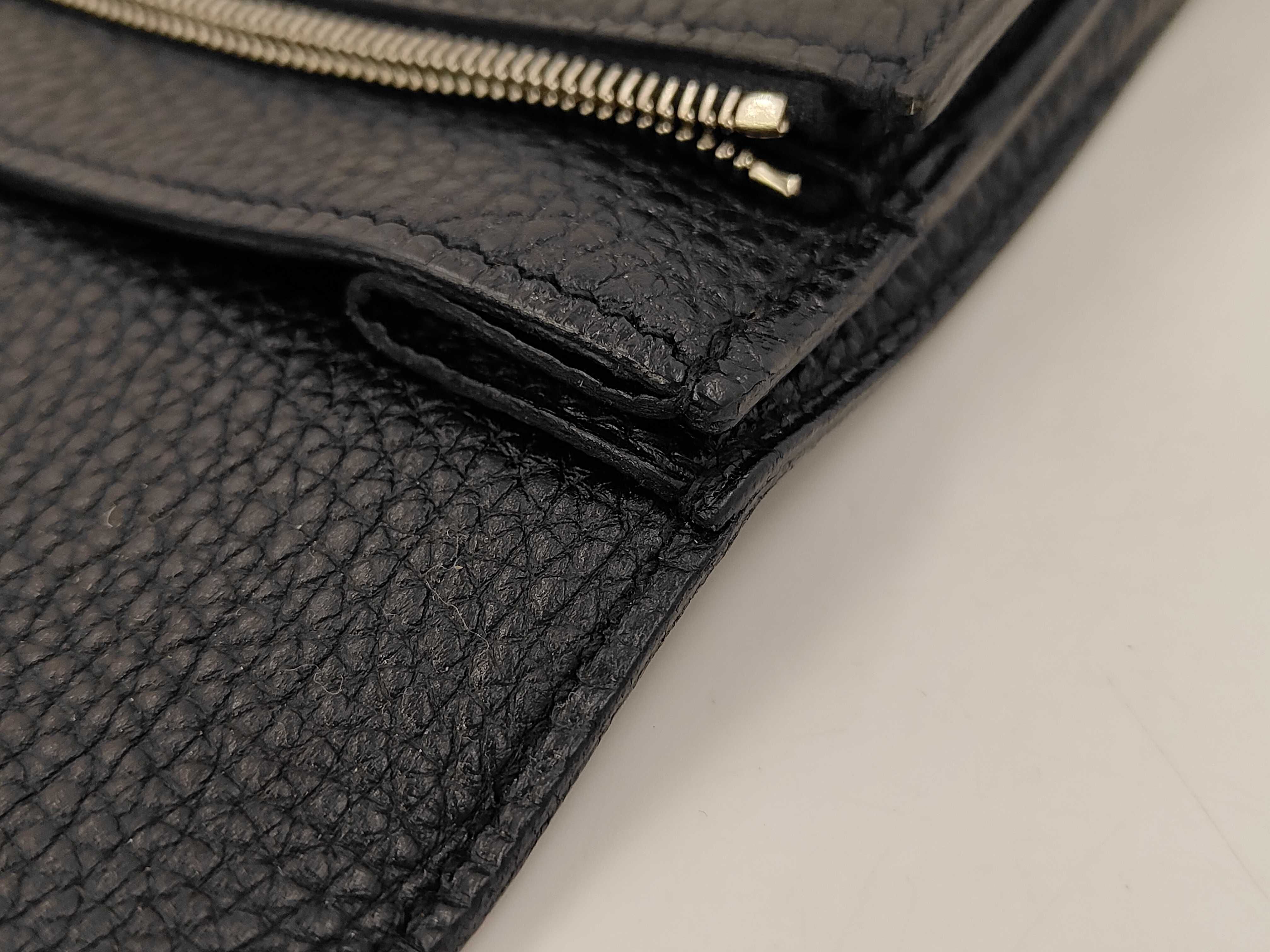 Pochette Jet Togo Leather Handbag, Black, Silver Hardware — view 9