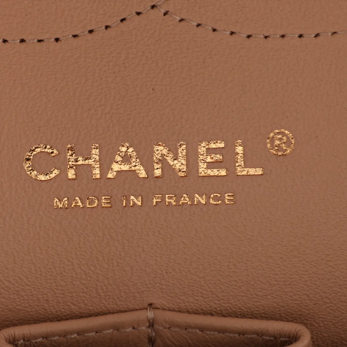 [Individually packaged] Chanel Large Matelassé 30 Caviar Skin Double Flap Double Chain Bag, Beige, Gold Hardware, 24004180, Serial Number 24, A58600 — view 8