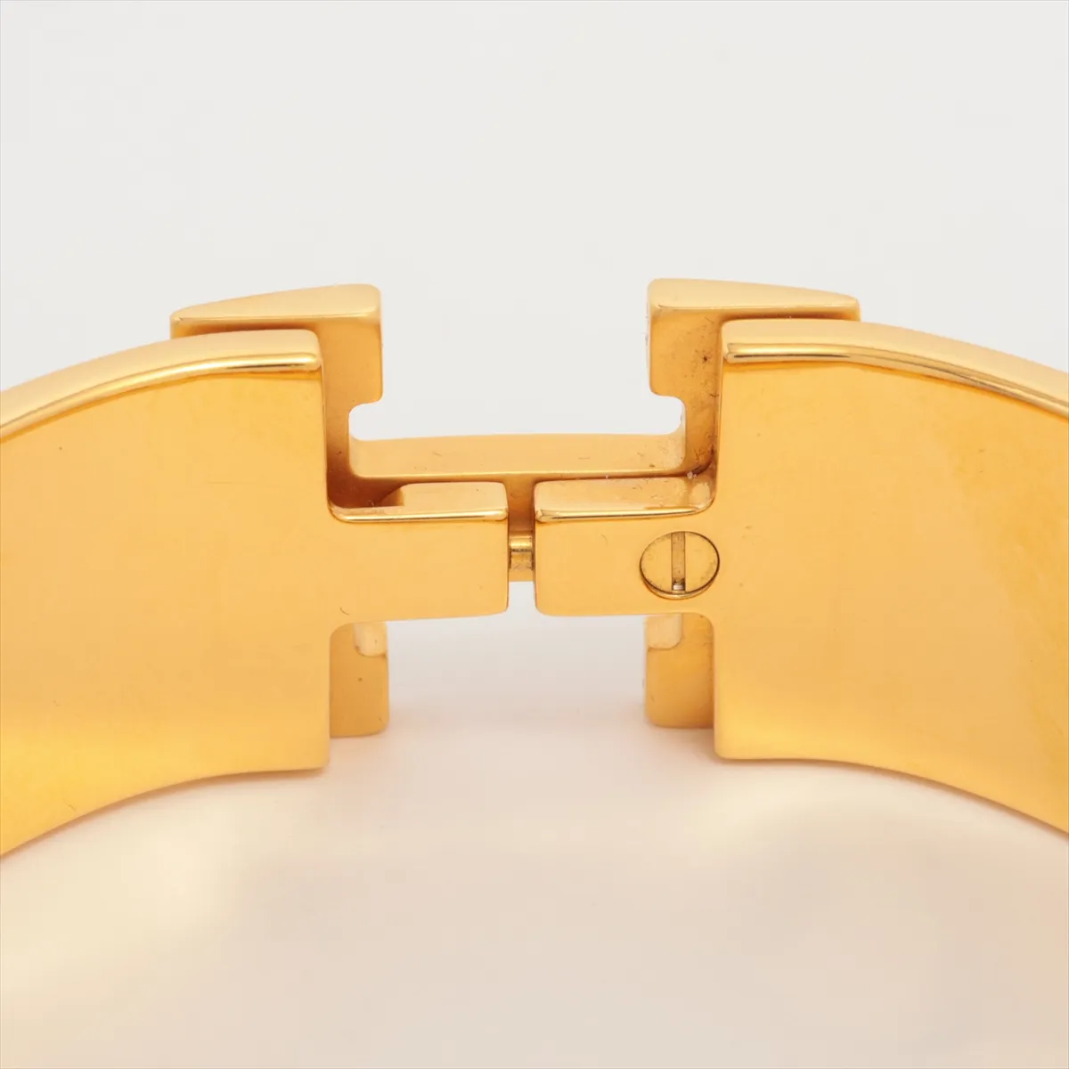 Clic Clac H Large Bangle, GP Black x Gold. Shows signs of wear including — view 4