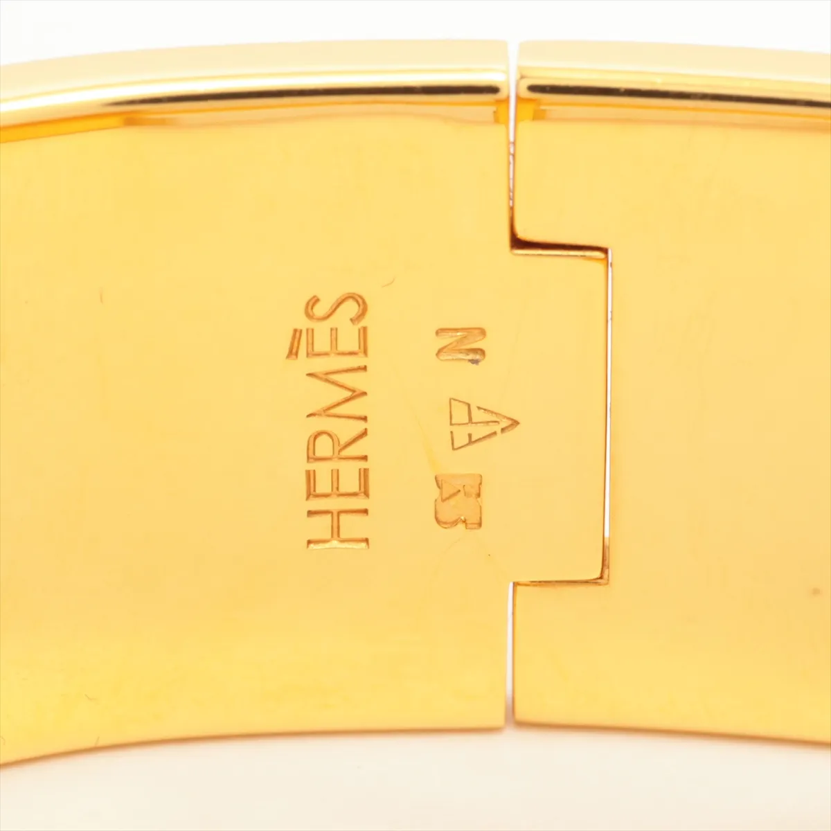 Clic Clac H Large Bangle, GP Black x Gold. Shows signs of wear including — view 6