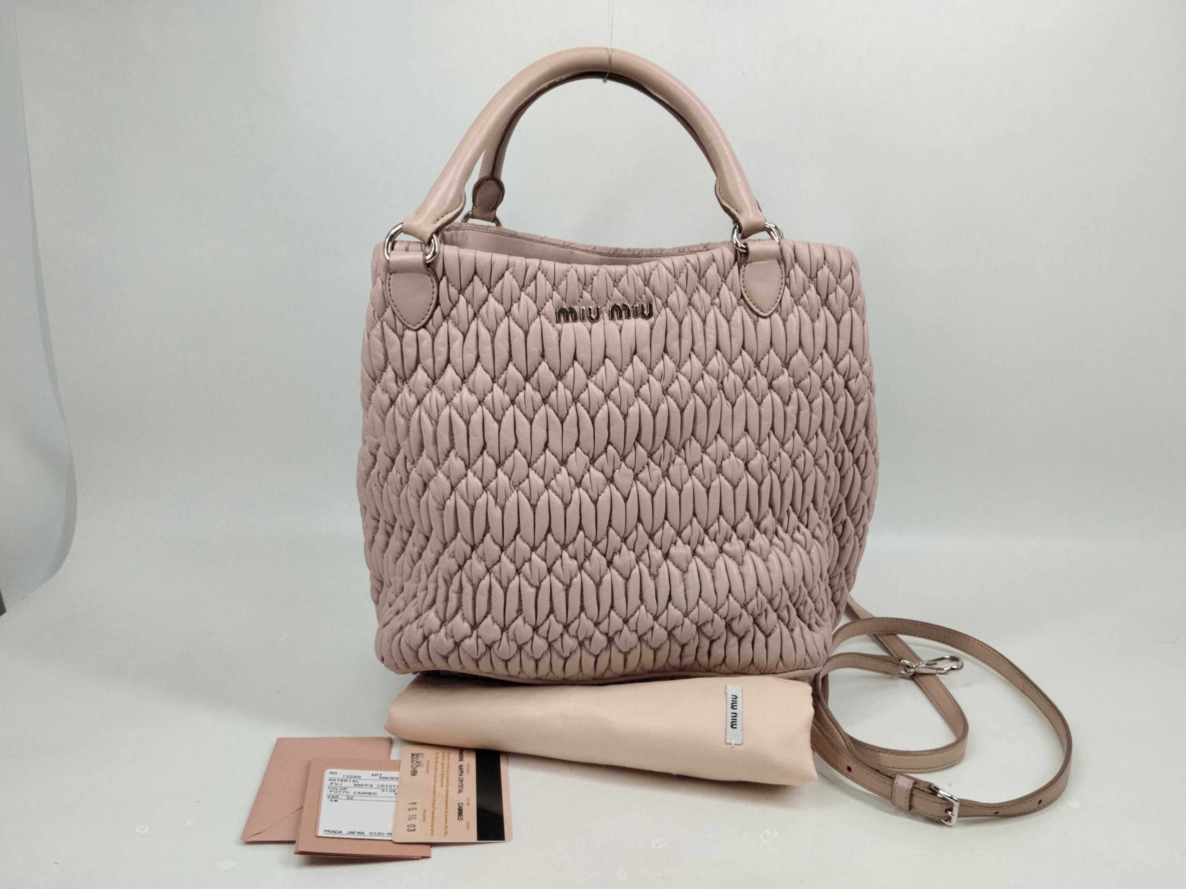2-way/pink beige handbag