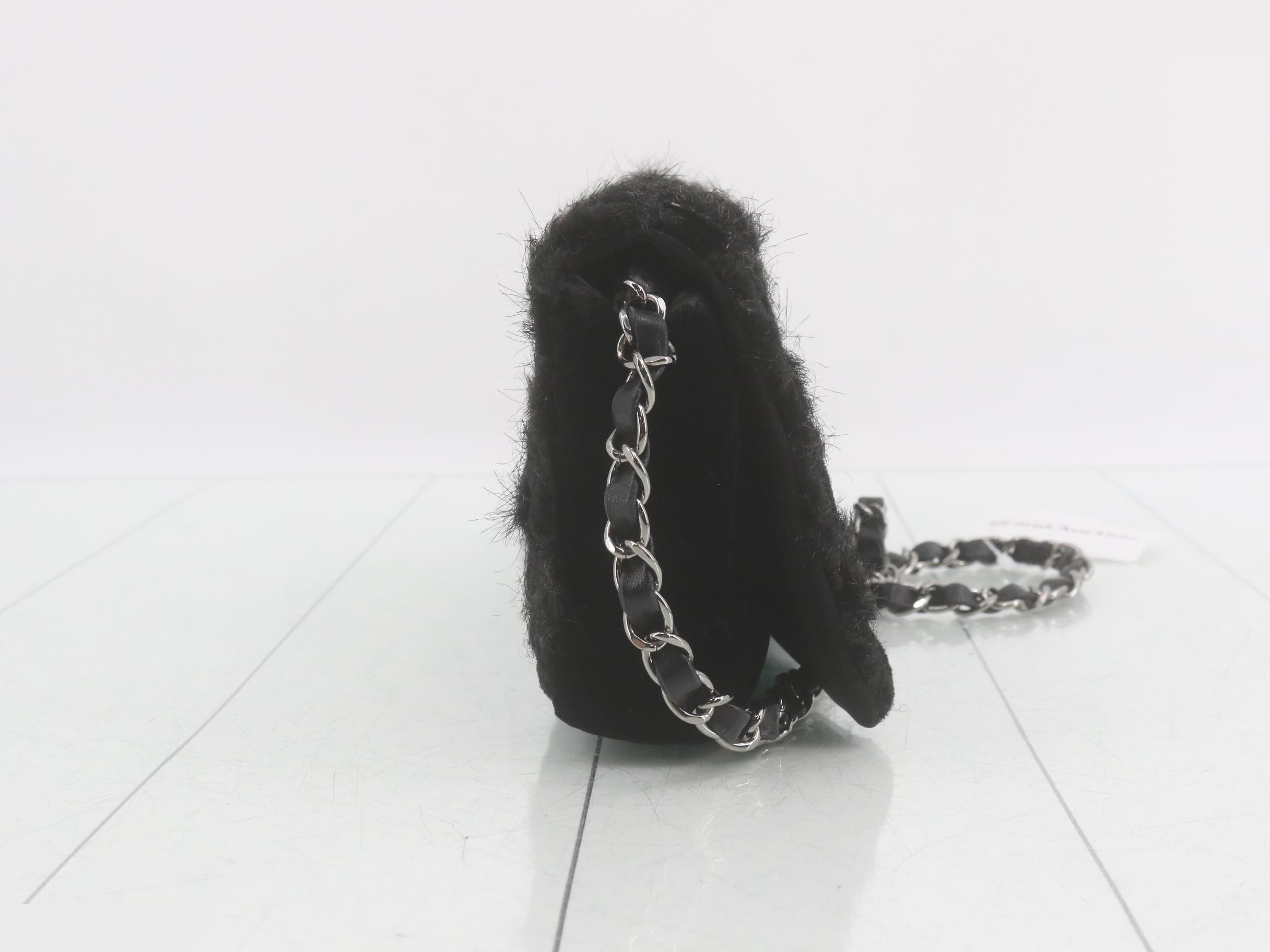 Coco Mark Chain Shoulder Bag, Black — view 5