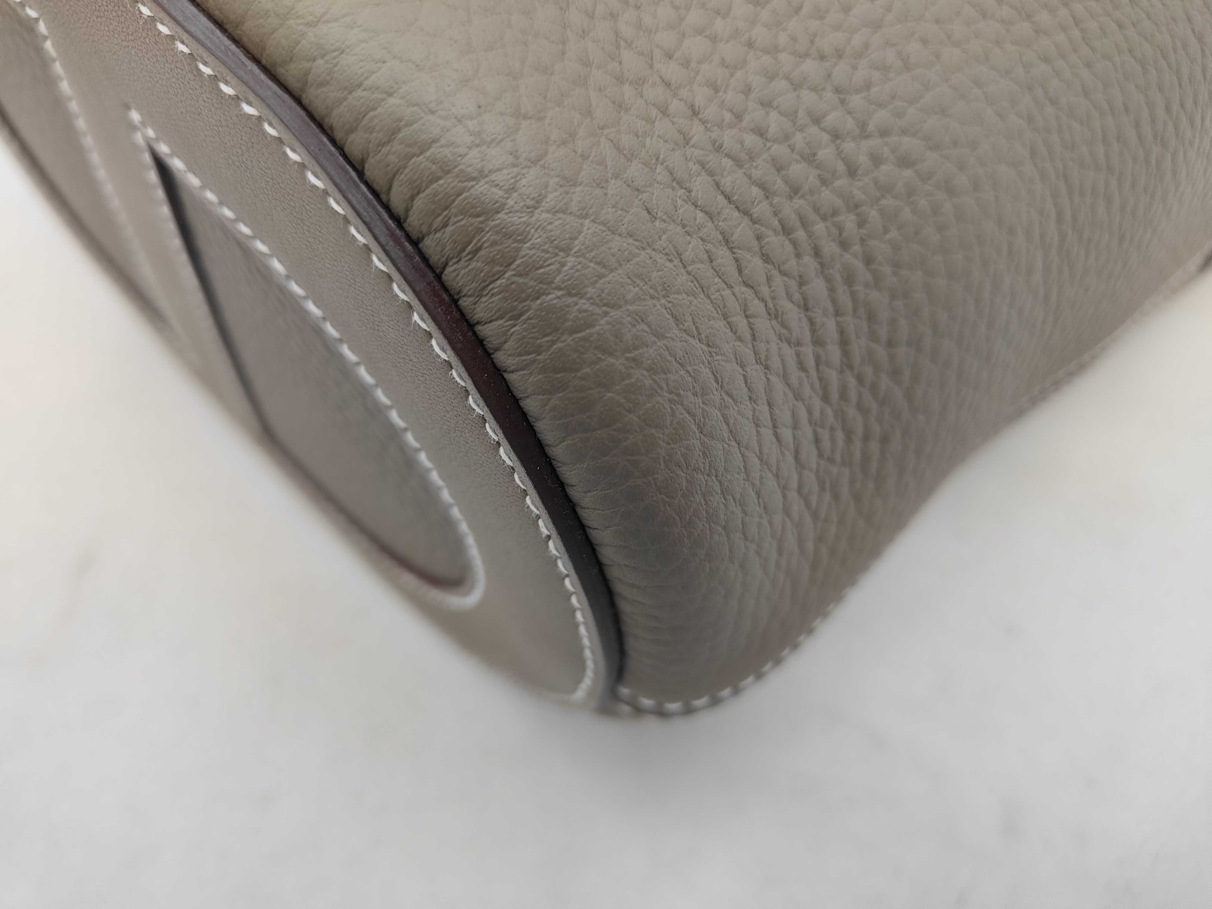 In the Loop 18 Etoupe Taurillon Leather Silver Hardware W Stamp Handbag — view 6