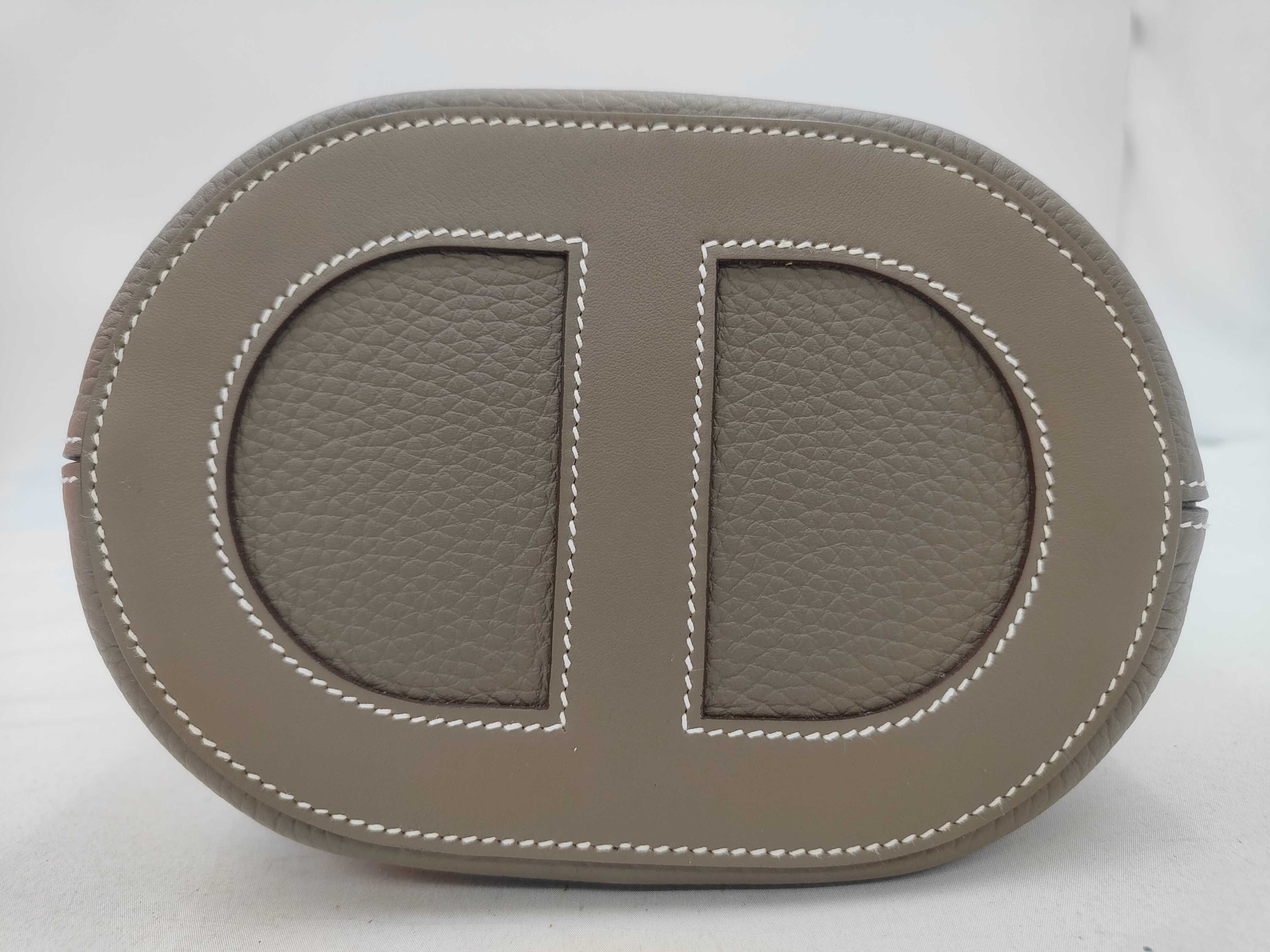 In the Loop 18 Etoupe Taurillon Leather Silver Hardware W Stamp Handbag — view 7