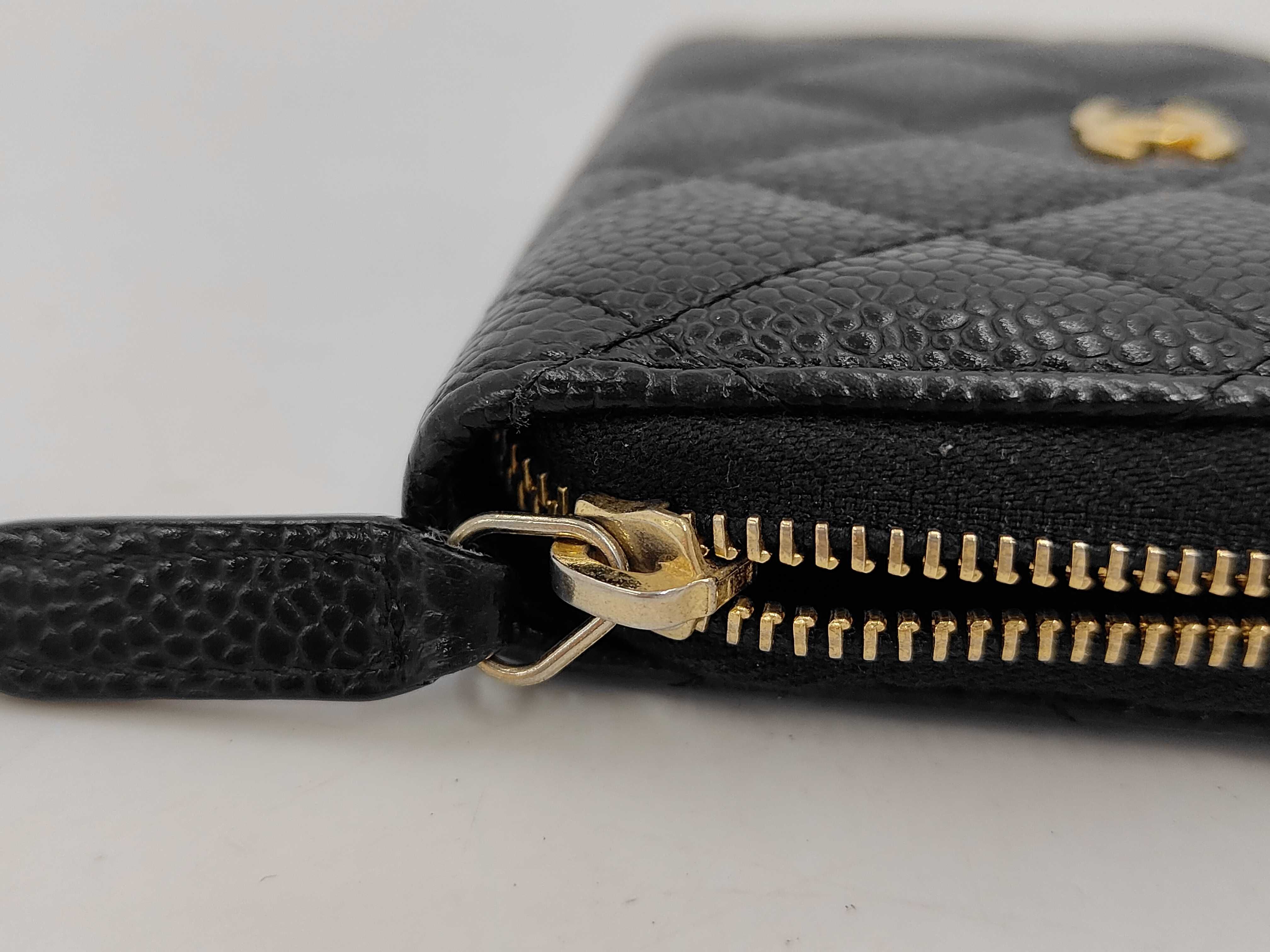 Coin Purse, Caviar Leather/Black, Card Case — view 7