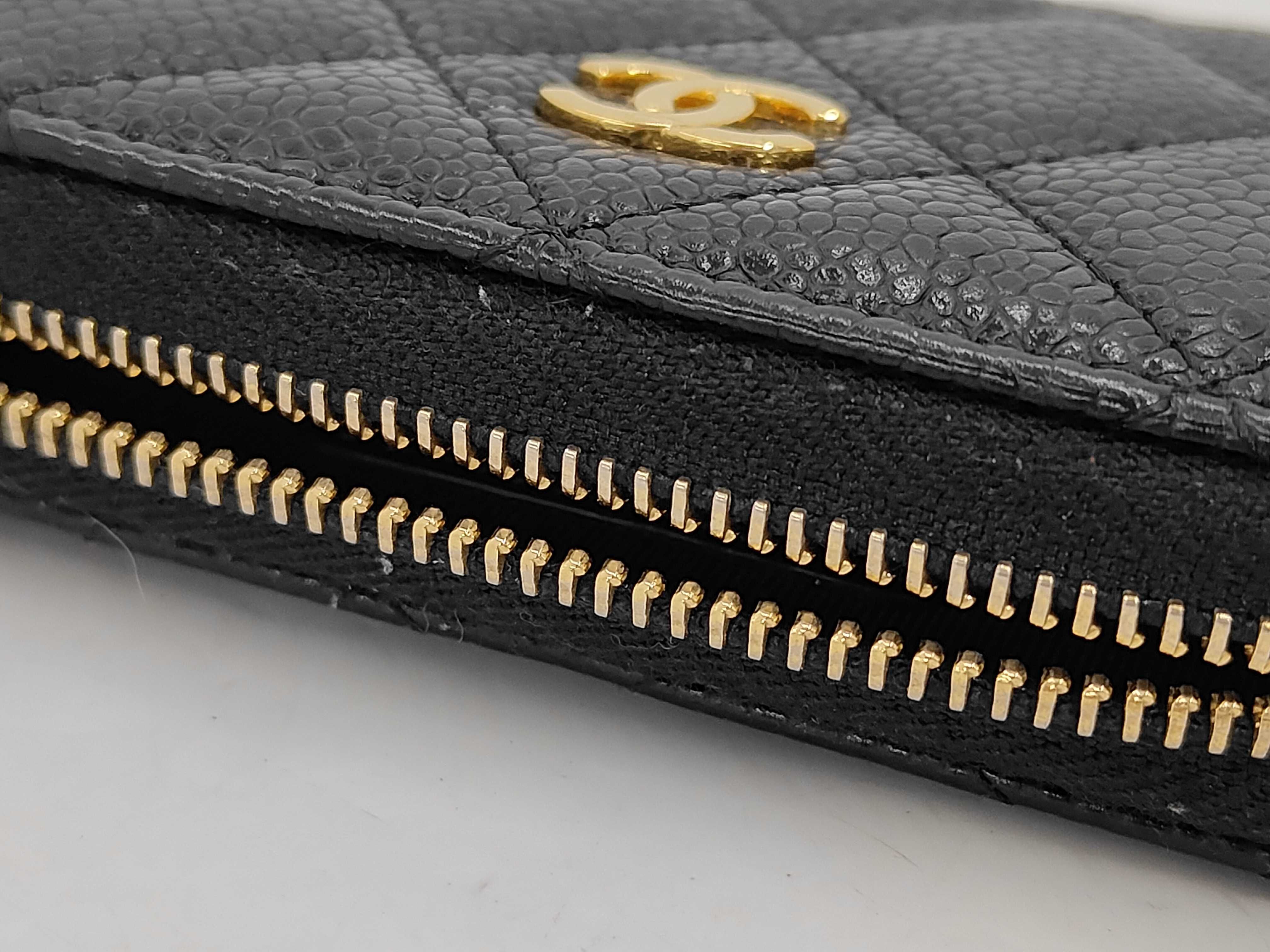 Coin Purse, Caviar Leather/Black, Card Case — view 8