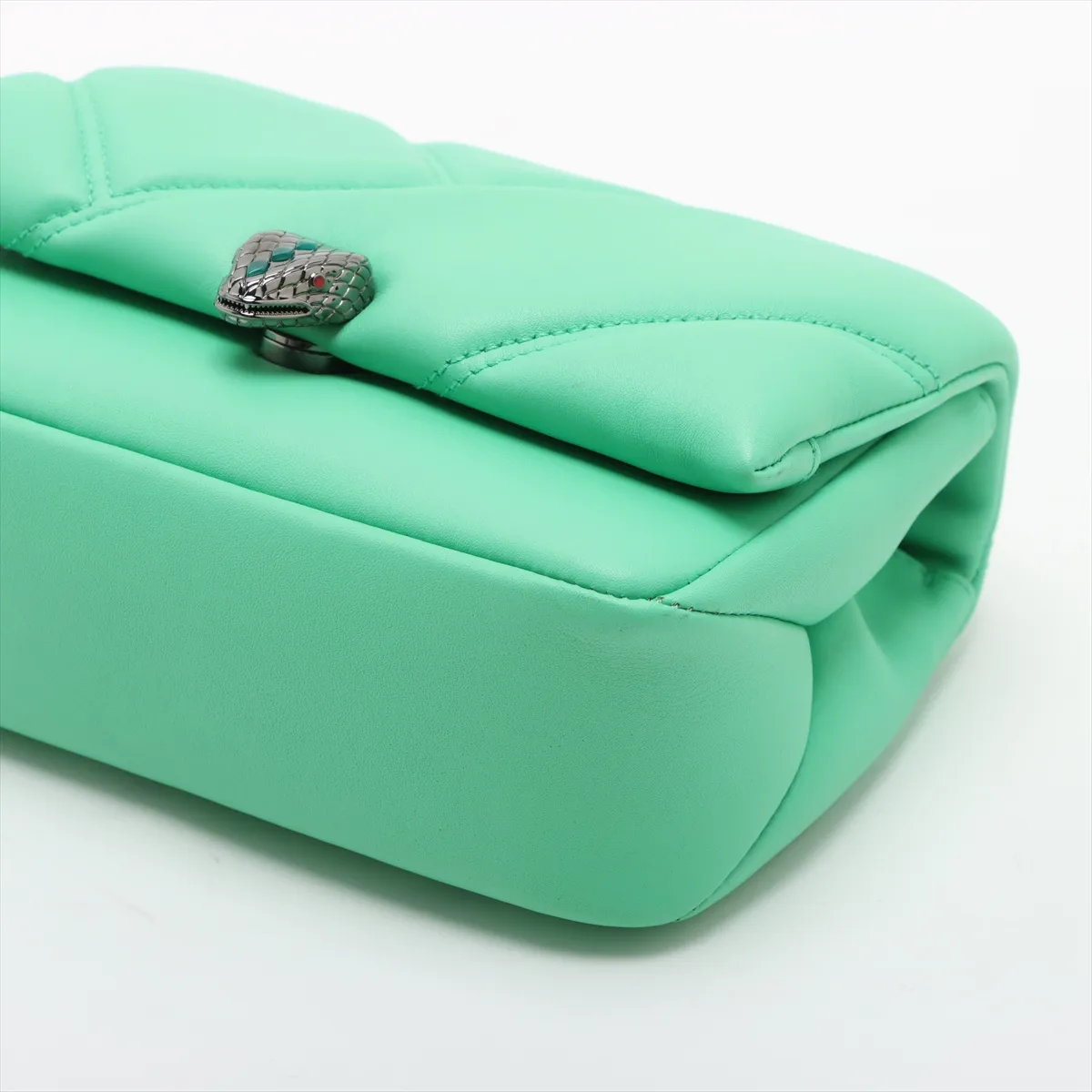 Bulgari Serpenti Leather 2WAY Shoulder Bag Green — view 3