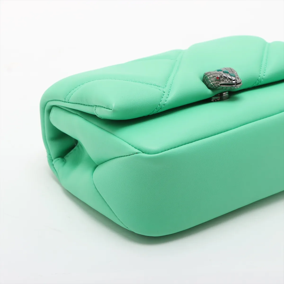Bulgari Serpenti Leather 2WAY Shoulder Bag Green — view 4