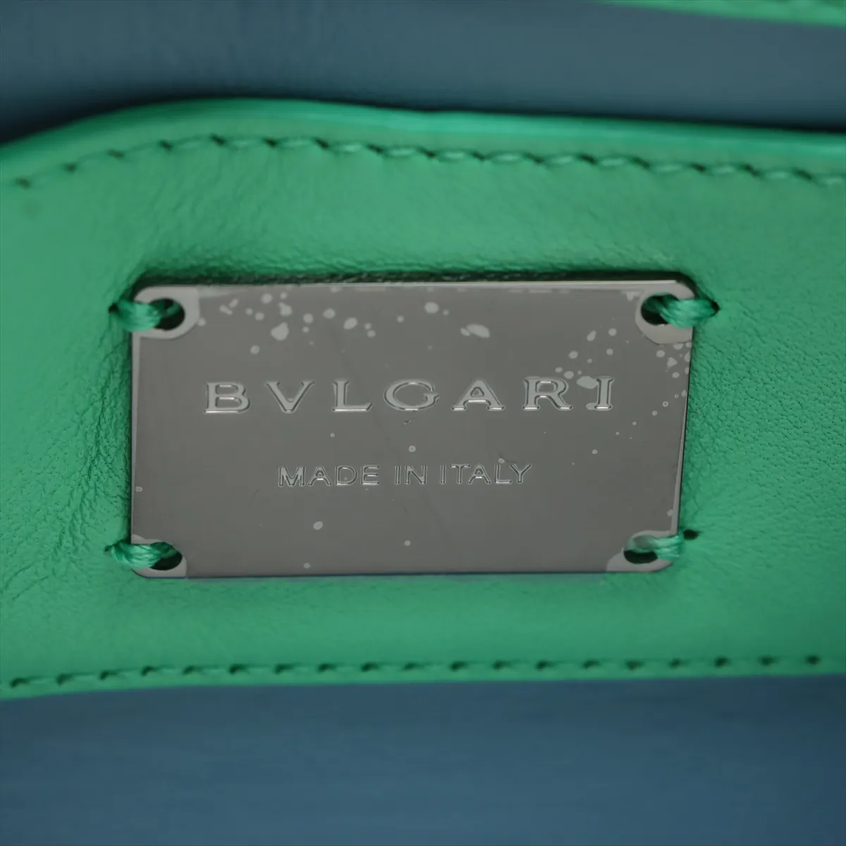 Bulgari Serpenti Leather 2WAY Shoulder Bag Green — view 7