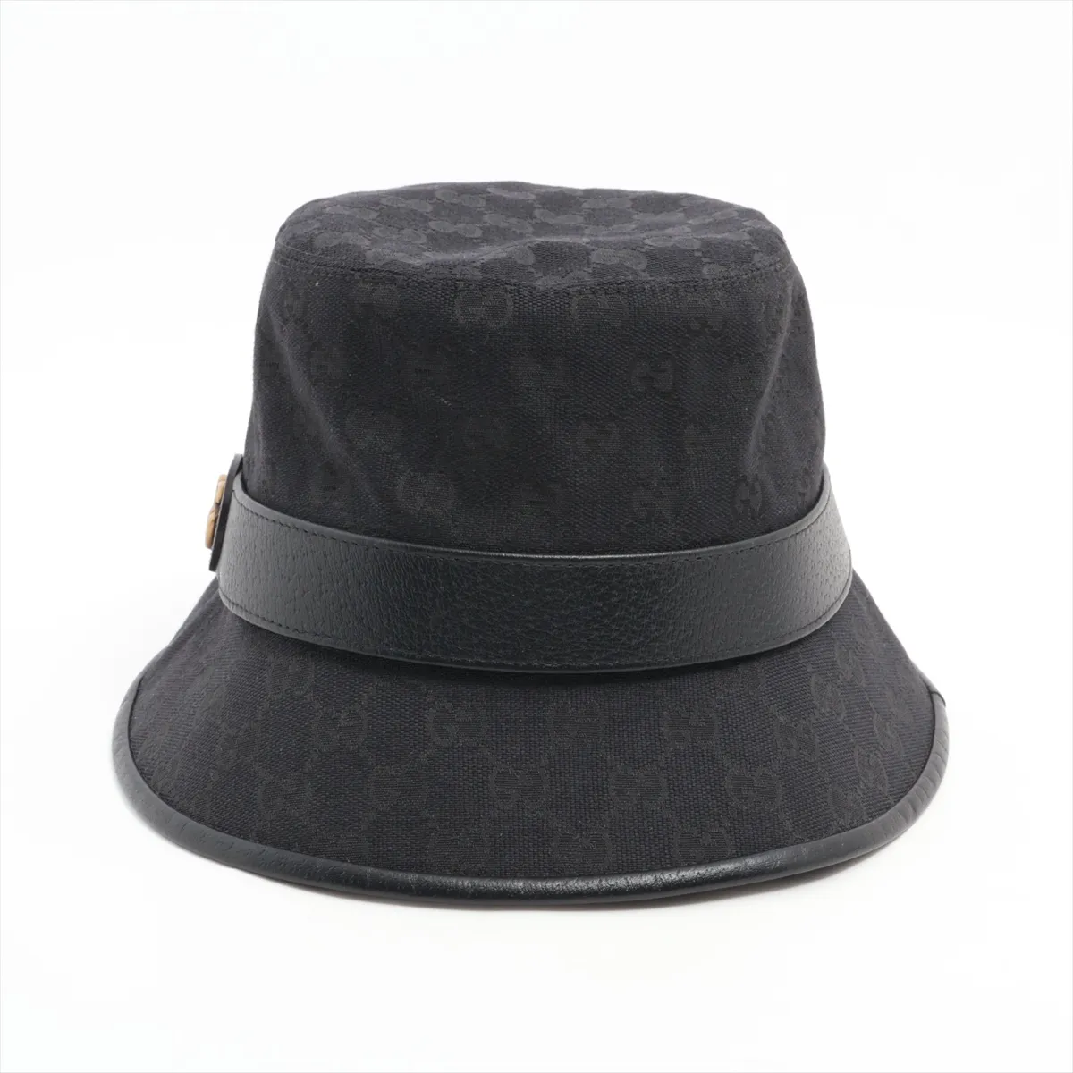 735219 GG Canvas Bucket Hat L 59cm Cotton x Polyester Black — view 3