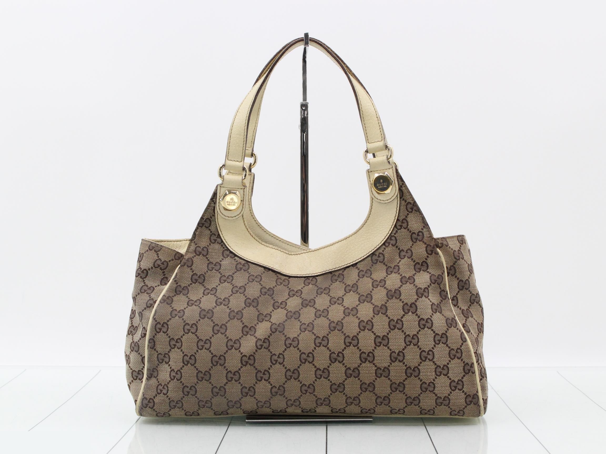 GG Canvas Leather Handbag