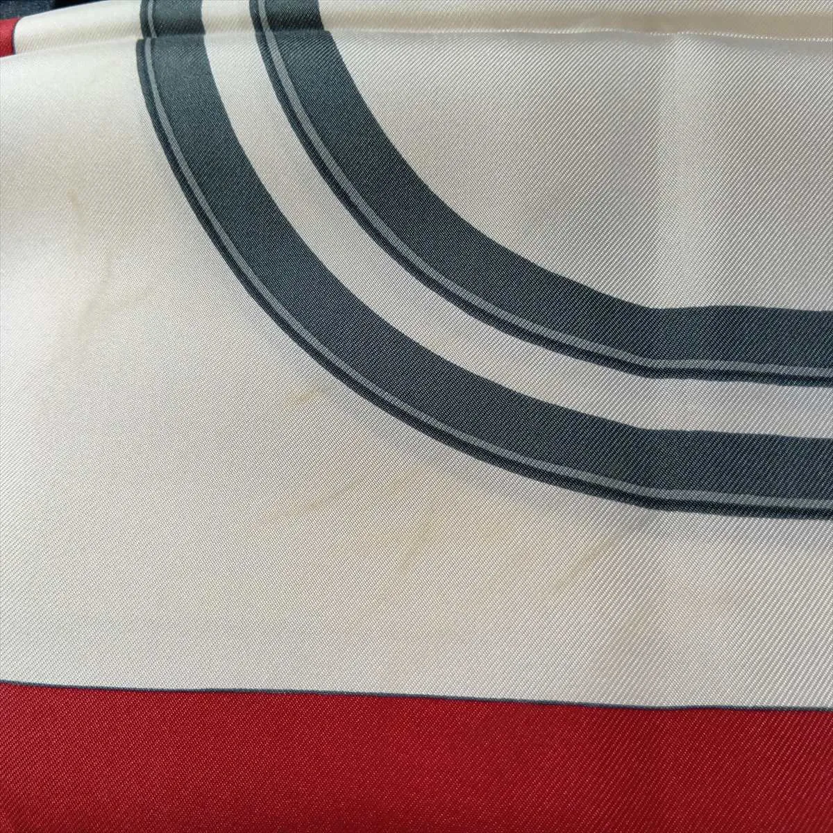 Carre 90 BRIDES de GALA (ceremonial horse bridle) scarf, silk, red. Shows signs of wear, — view 7