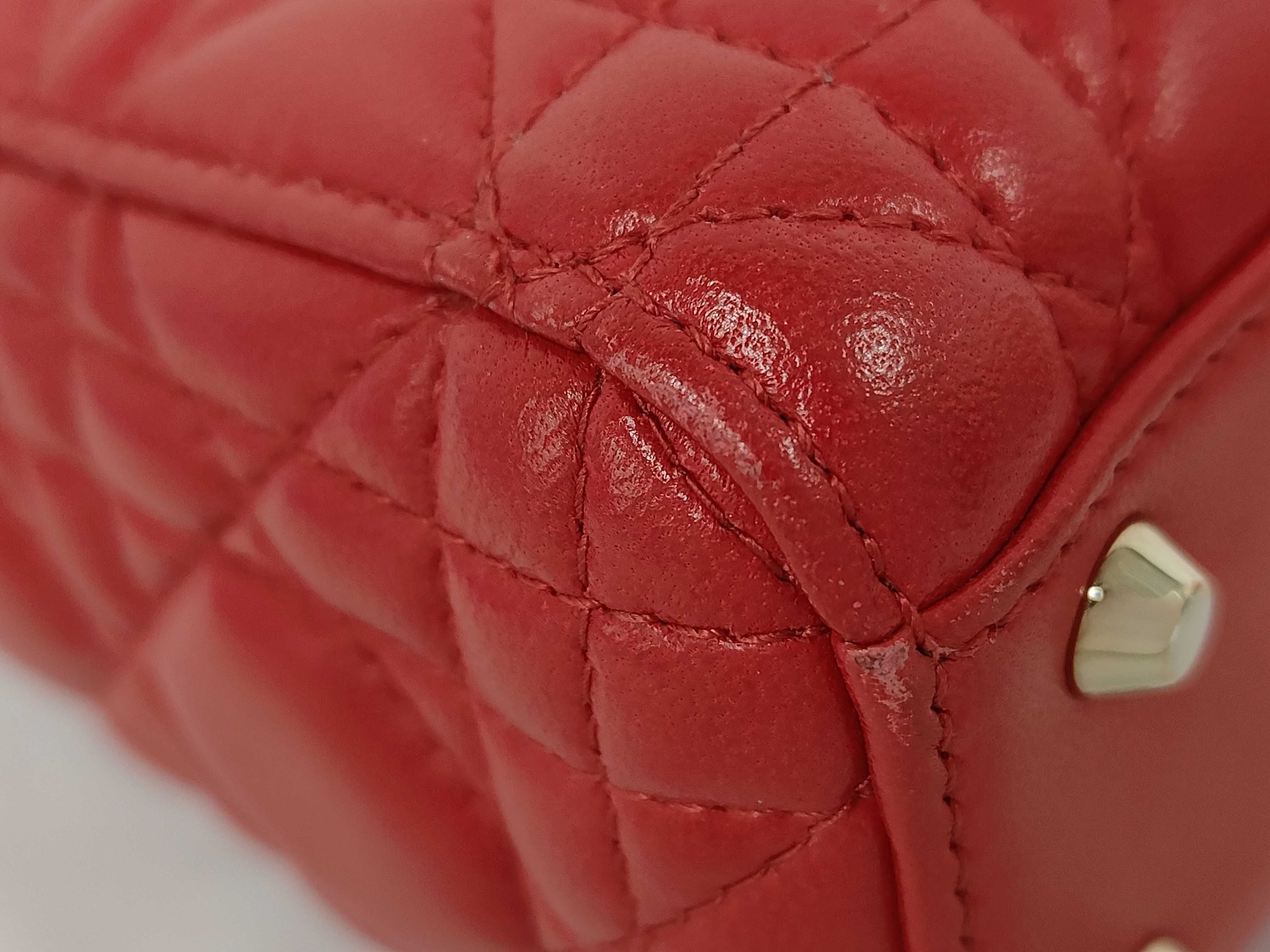 Lady Dior Red Cannage Lambskin Mini Handbag — view 6