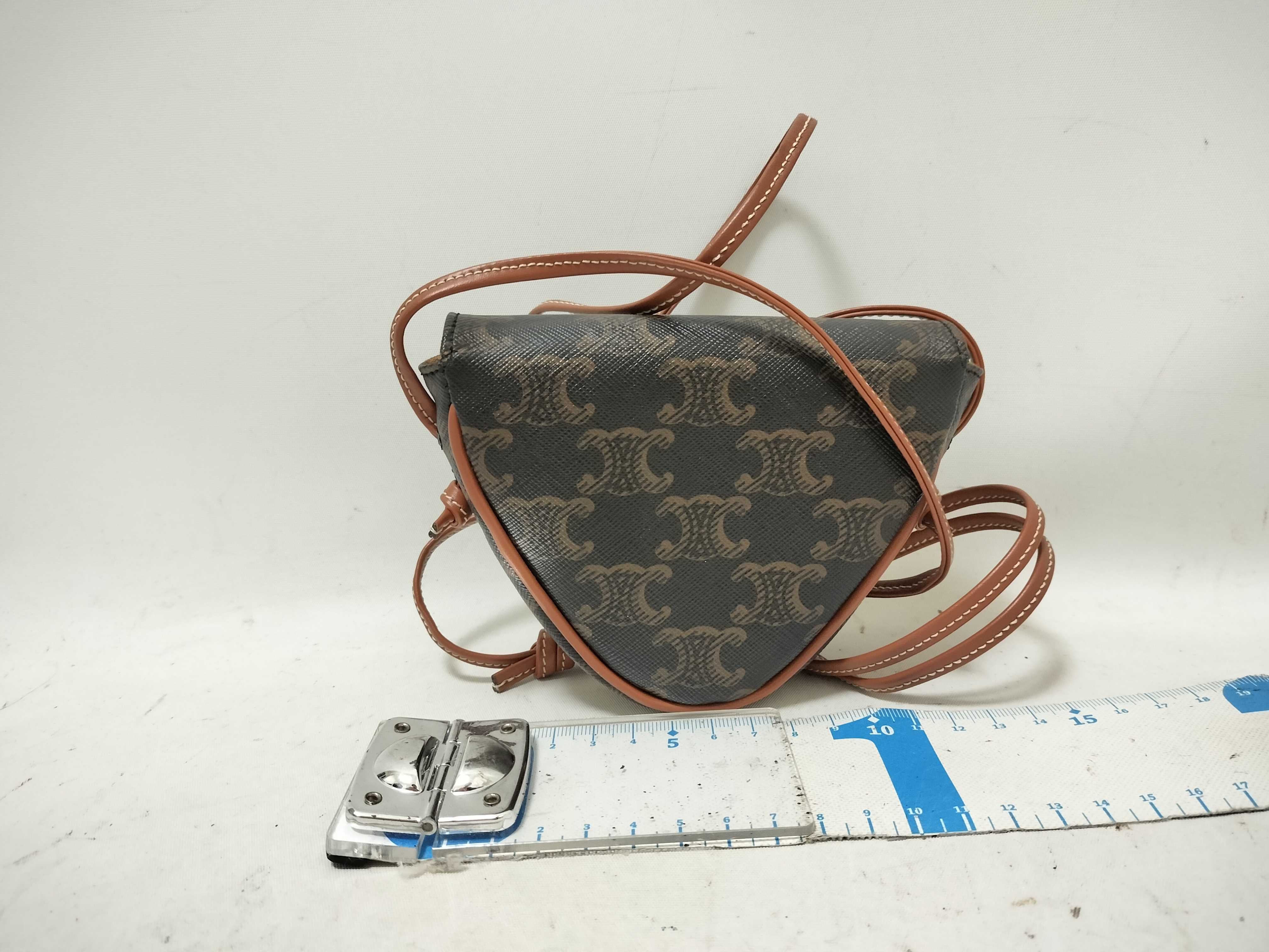 Triomphe Mini Triangle Shoulder Bag — view 2