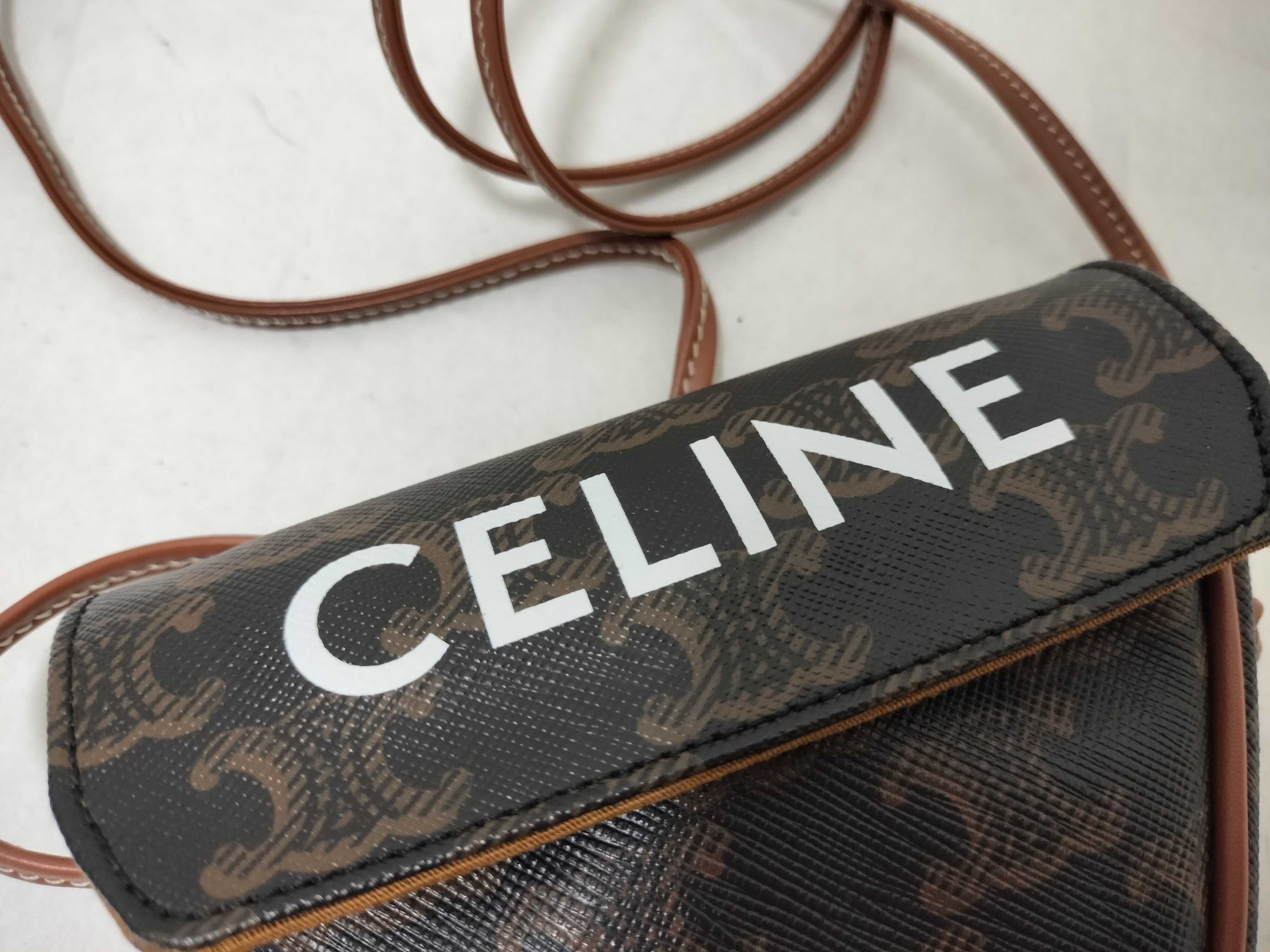 Triomphe Mini Triangle Shoulder Bag — view 11