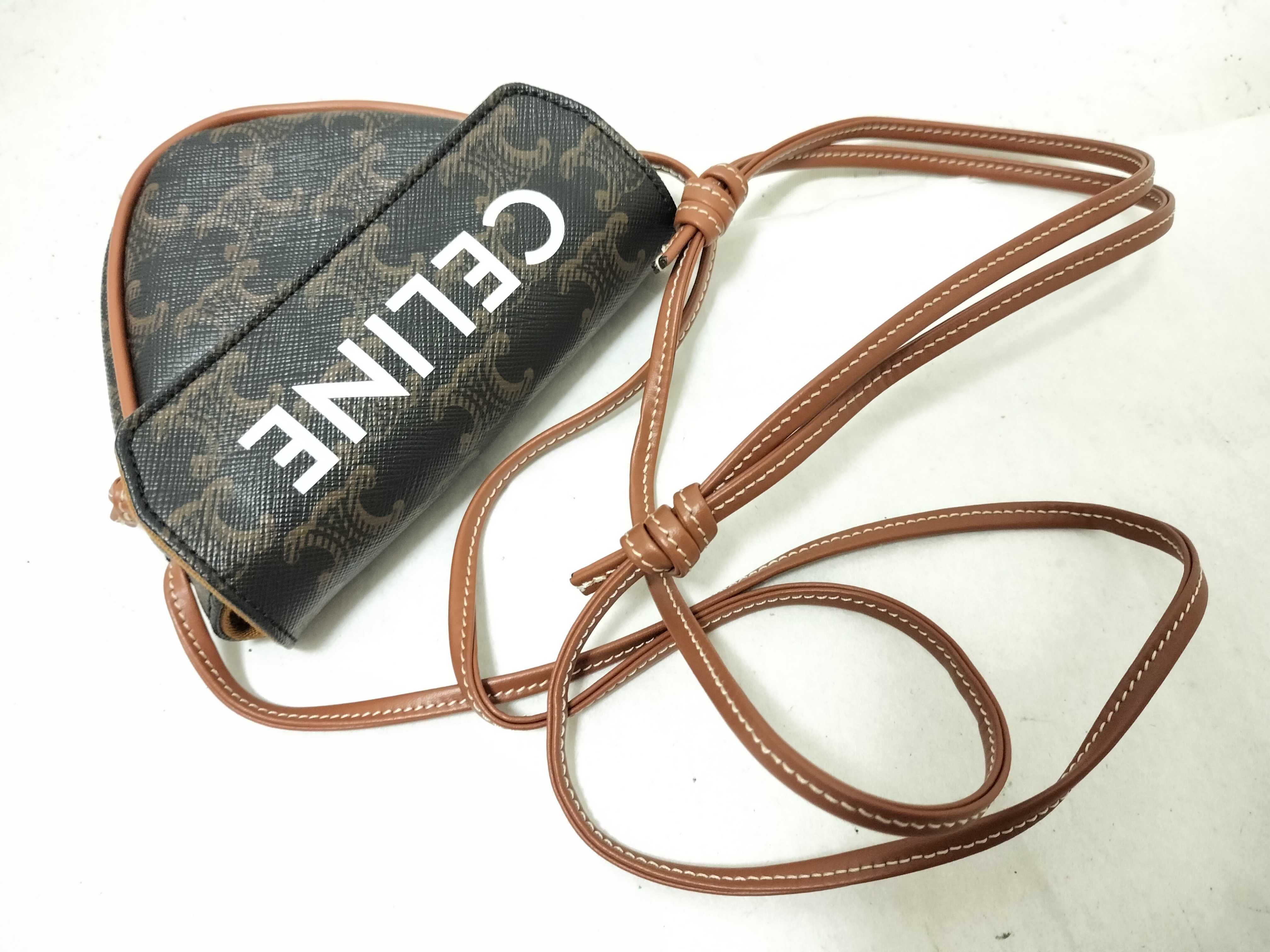 Triomphe Mini Triangle Shoulder Bag — view 3