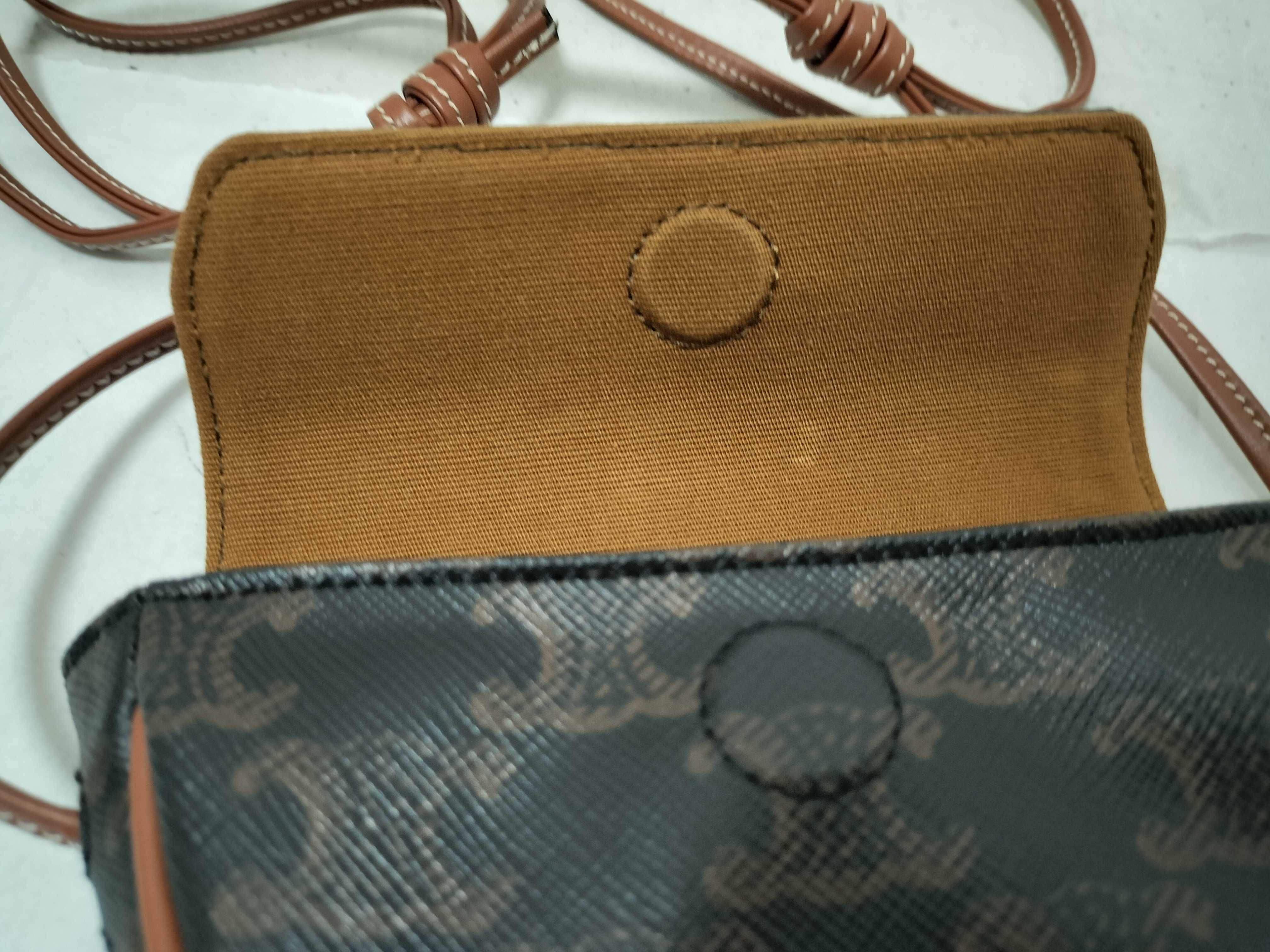 Triomphe Mini Triangle Shoulder Bag — view 8