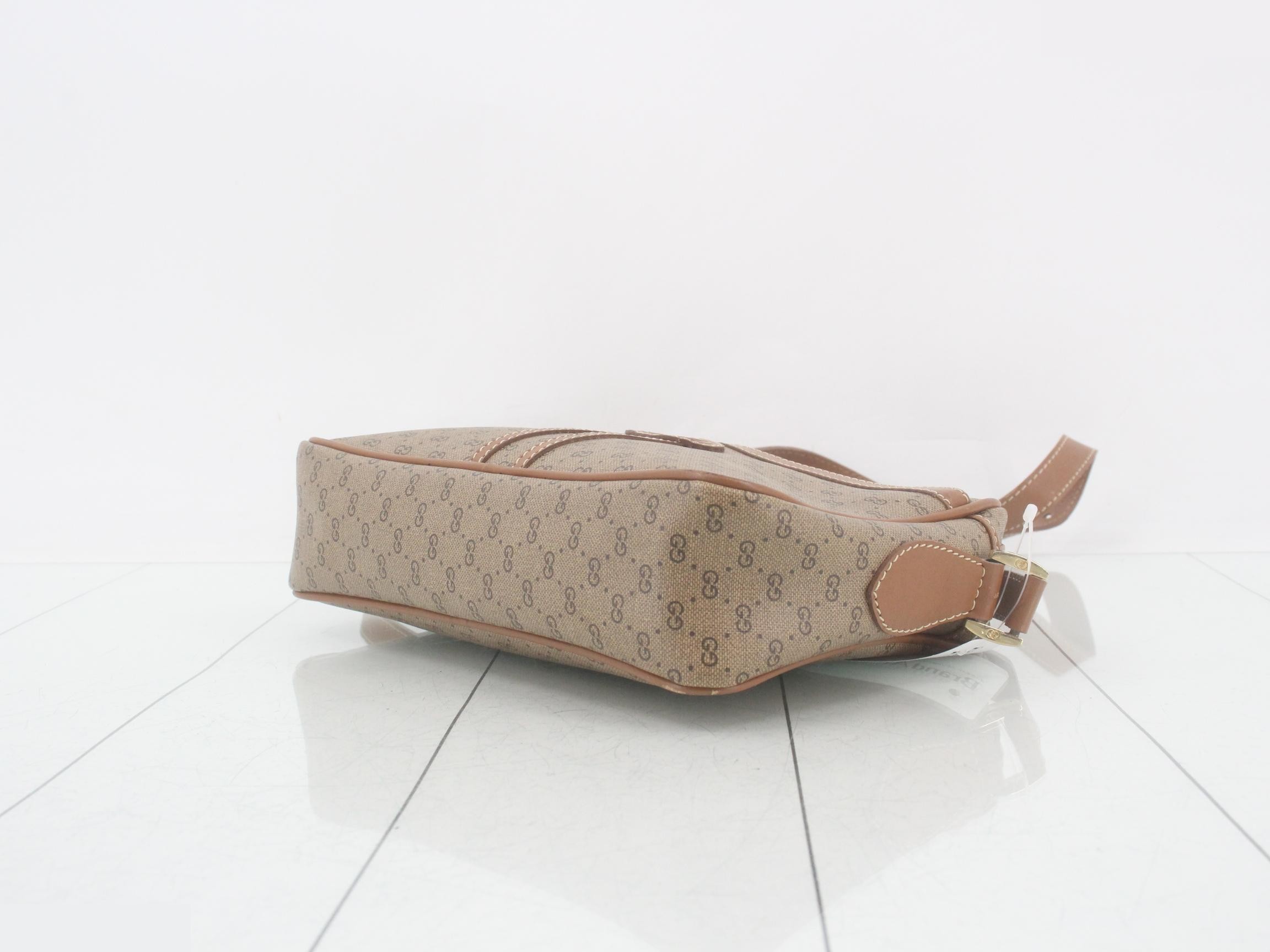 Micro GG Shoulder Bag, Brown, PVC — view 6