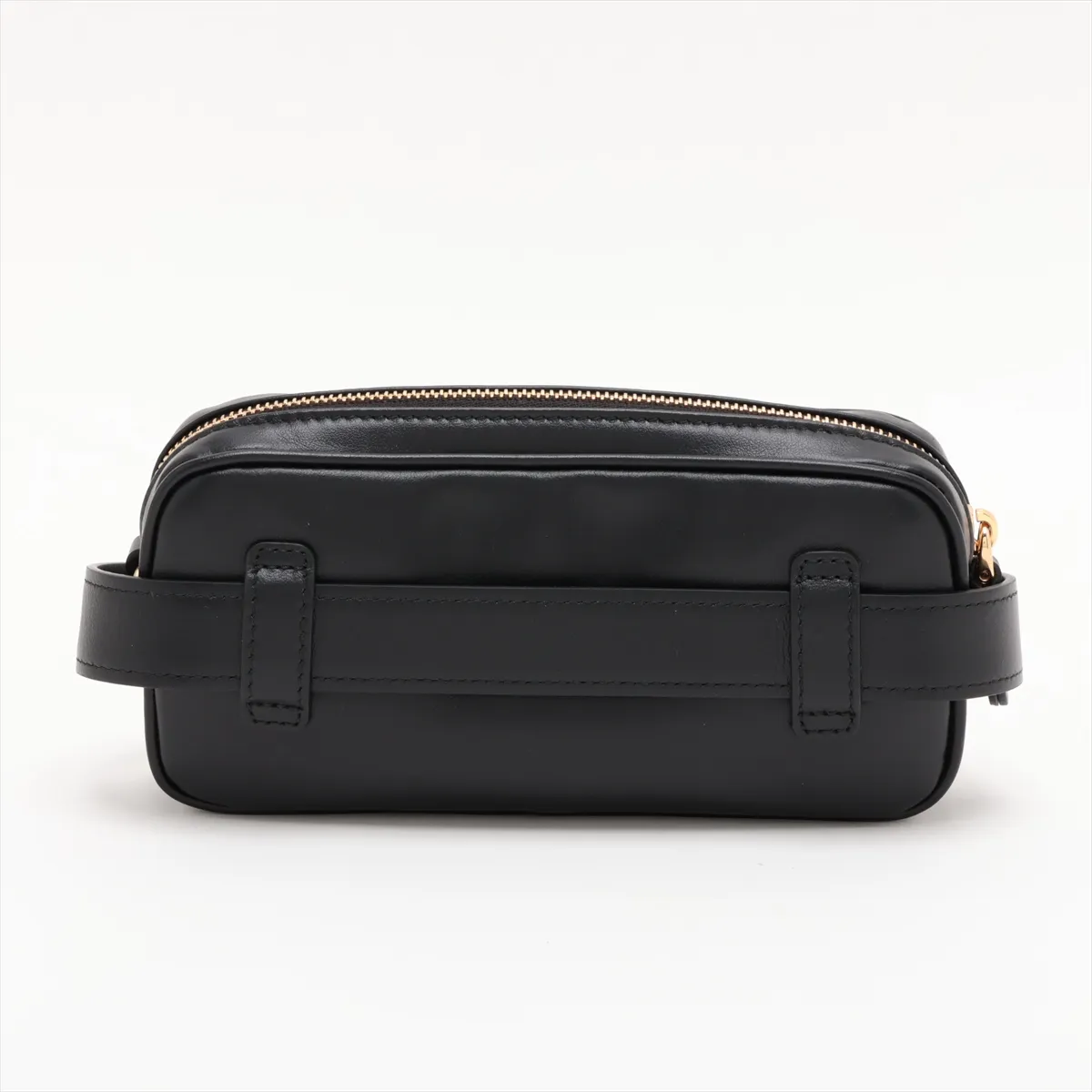 Leather Waist Pouch, Black, DNP104 — view 2