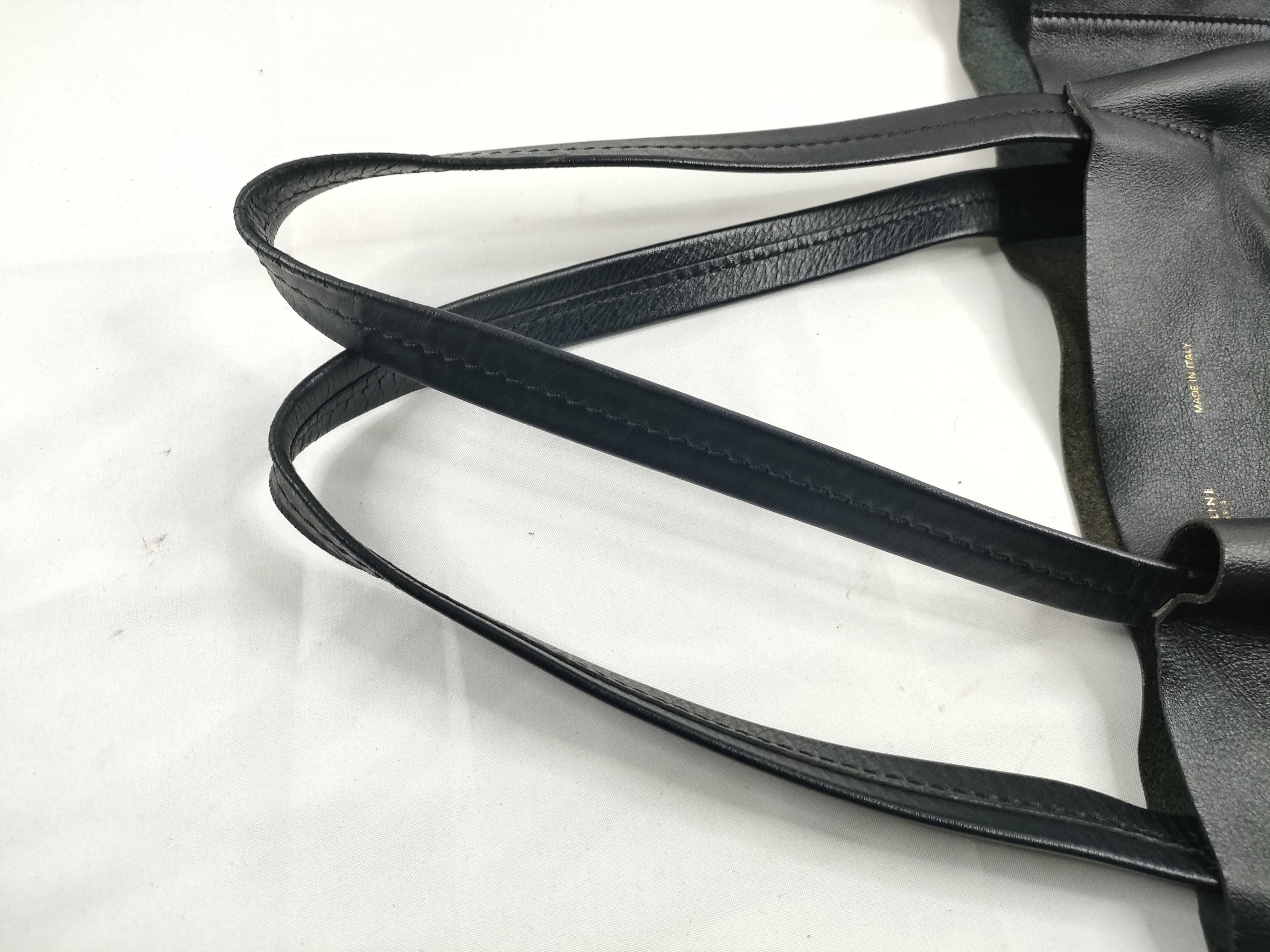 Horizontal Cabas Tote Bag, Black Leather Tote Bag — view 6