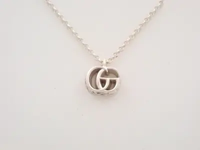 Double G Necklace, 925 Sterling Silver, 5.4g, Chain approx. 43cm
