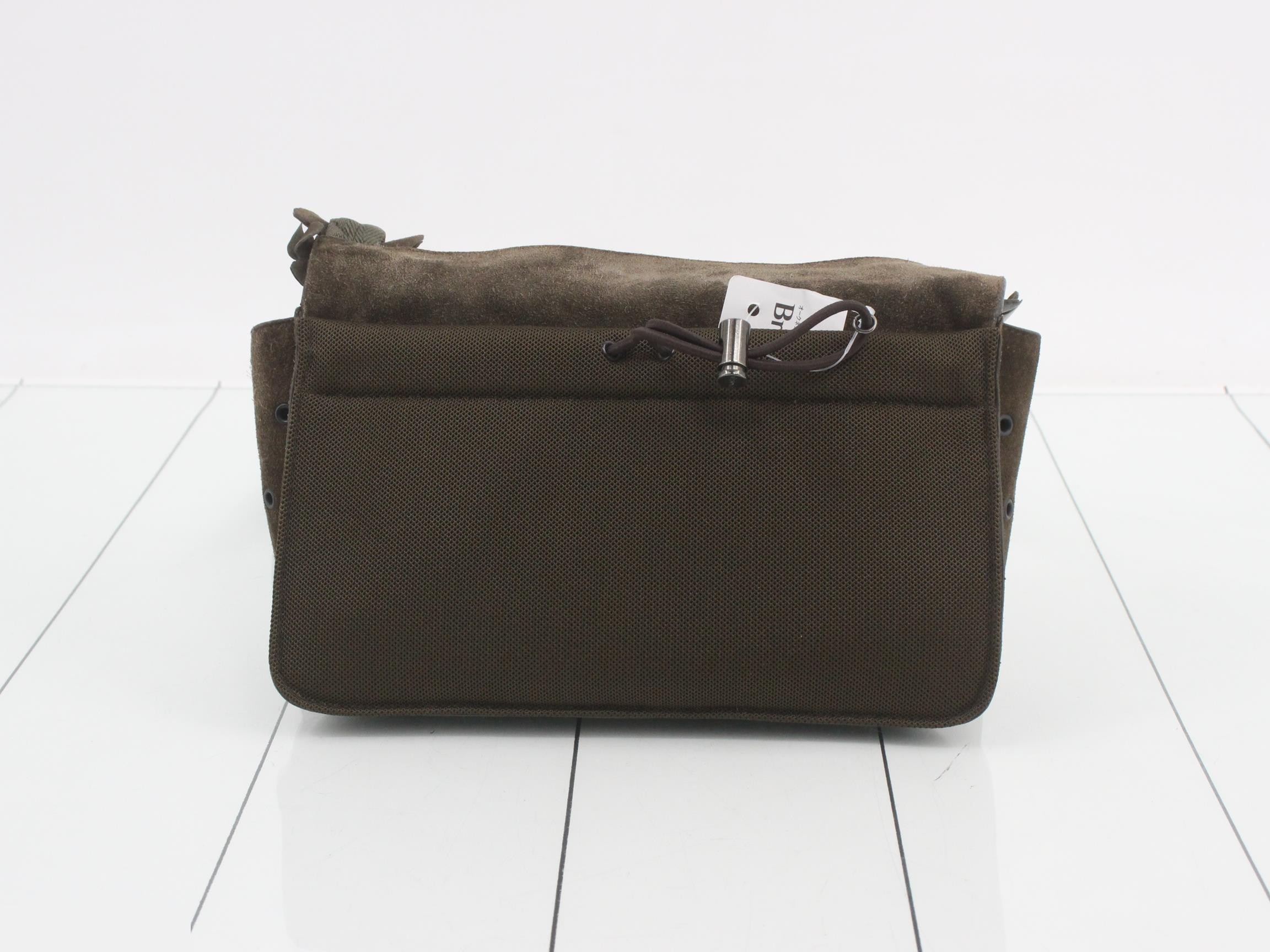 Perforated suede flower motif shoulder bag — view 2