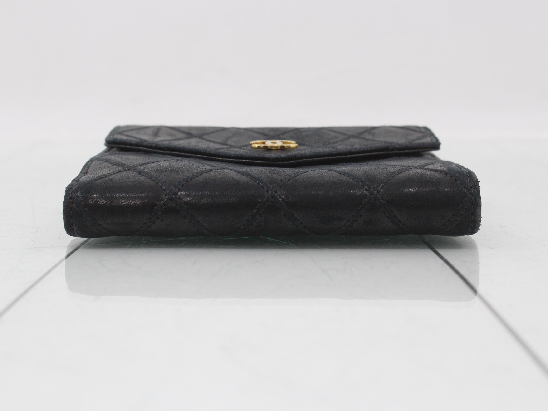Bicolore Compact Wallet, Black — view 3
