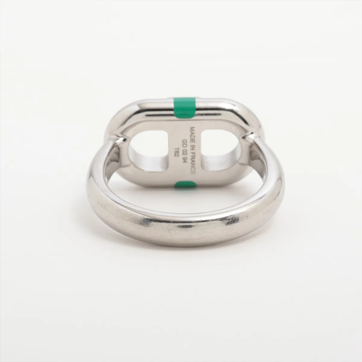 Maillon GD0294 Ring T62 Metal Silver x Green — view 2