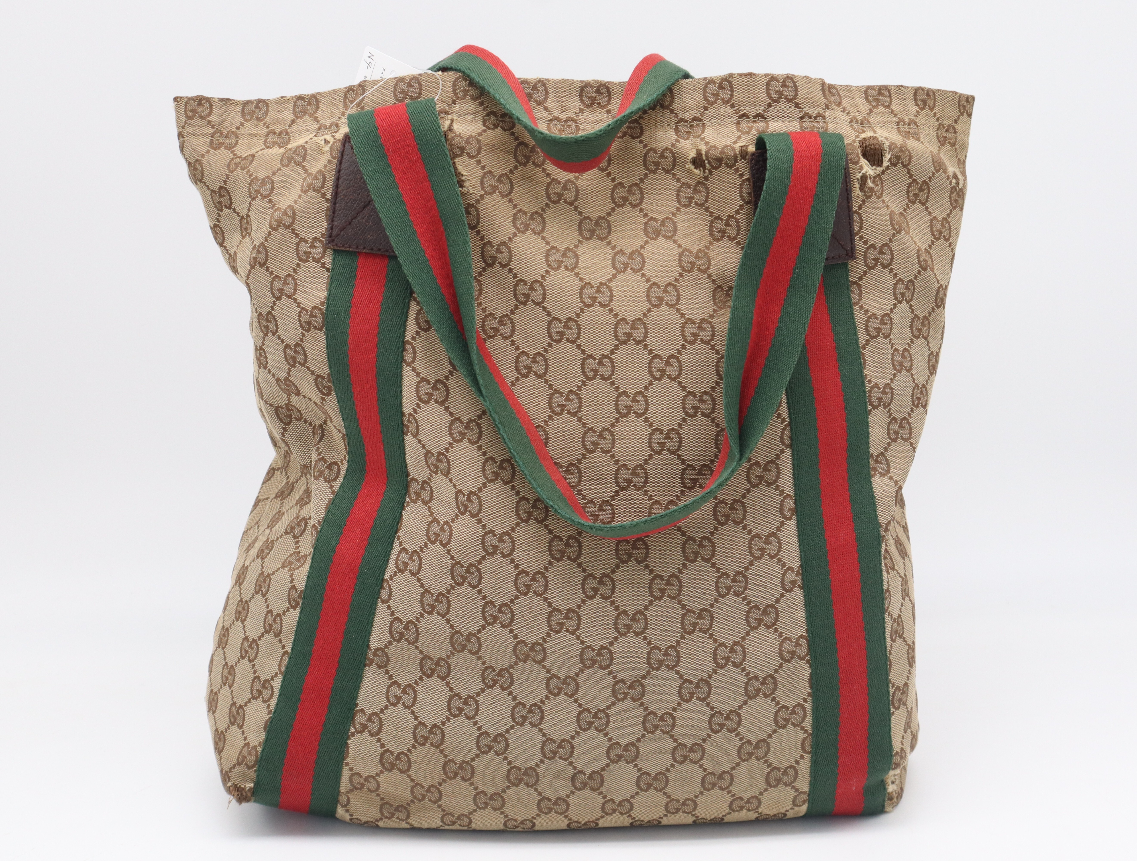 189669 GG Canvas Sherry Line Tote Bag — view 2