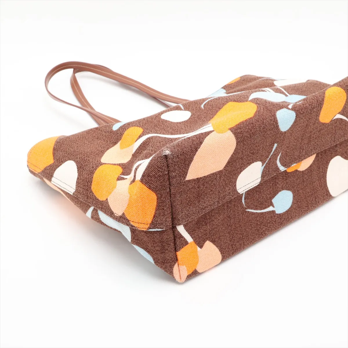 5BG126 Canvas x Leather Tote Bag Brown 5BG126 — view 4