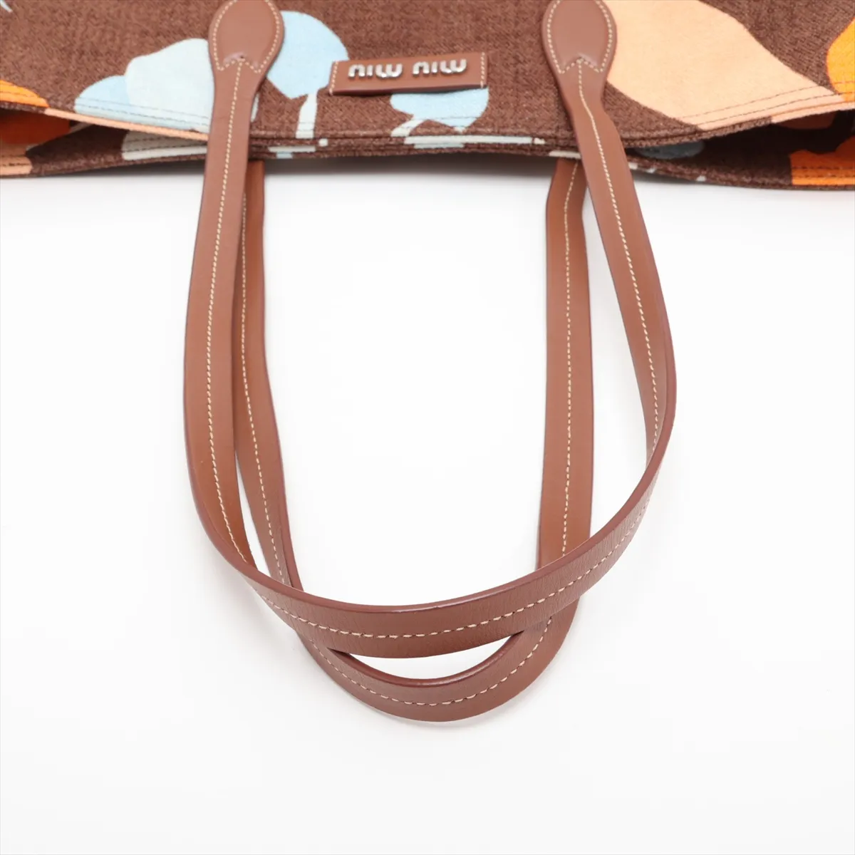 5BG126 Canvas x Leather Tote Bag Brown 5BG126 — view 5