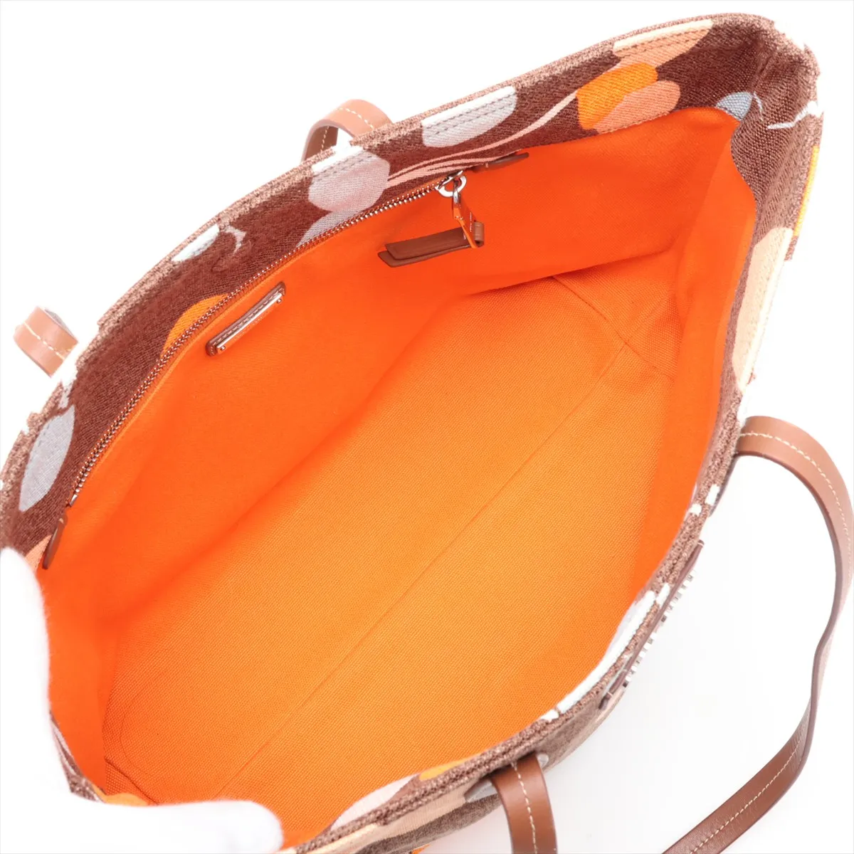 5BG126 Canvas x Leather Tote Bag Brown 5BG126 — view 7