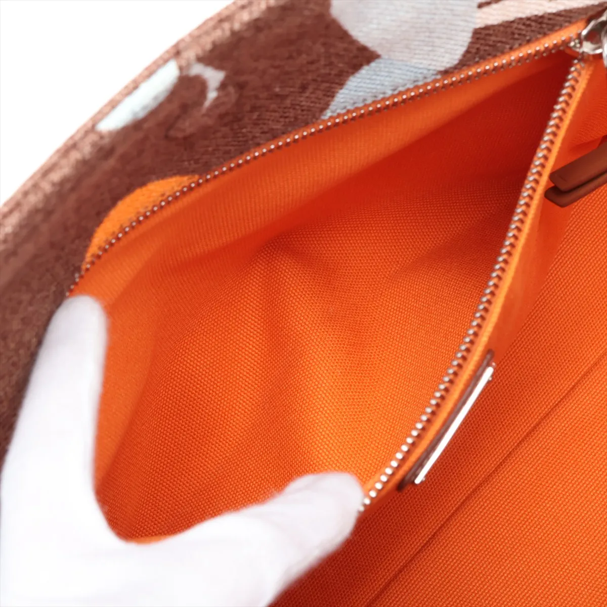 5BG126 Canvas x Leather Tote Bag Brown 5BG126 — view 8