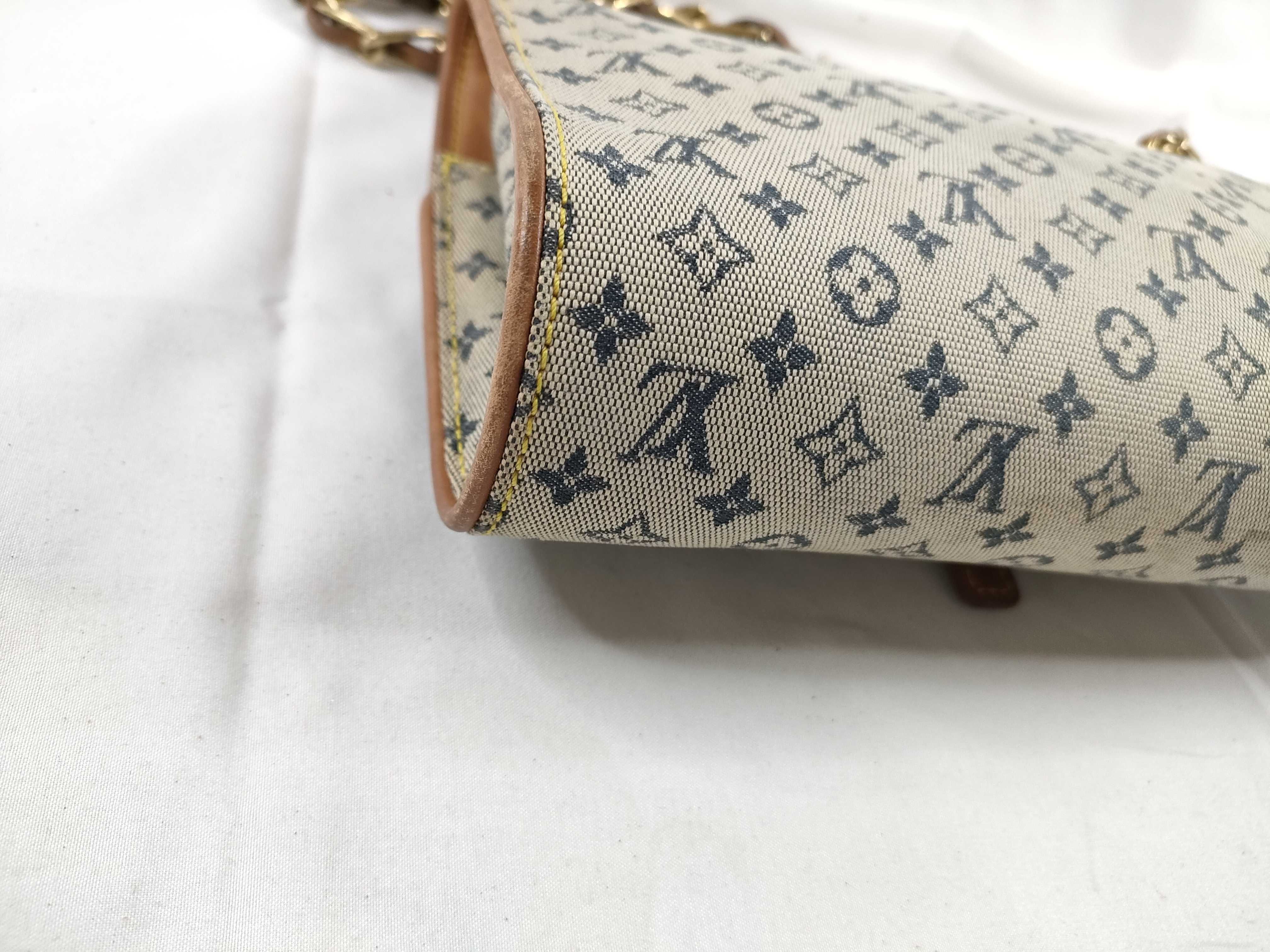 Monogram Mini Louis Vuitton Blue Monogram Mini Camille M92002 Shoulder Bag — view 3