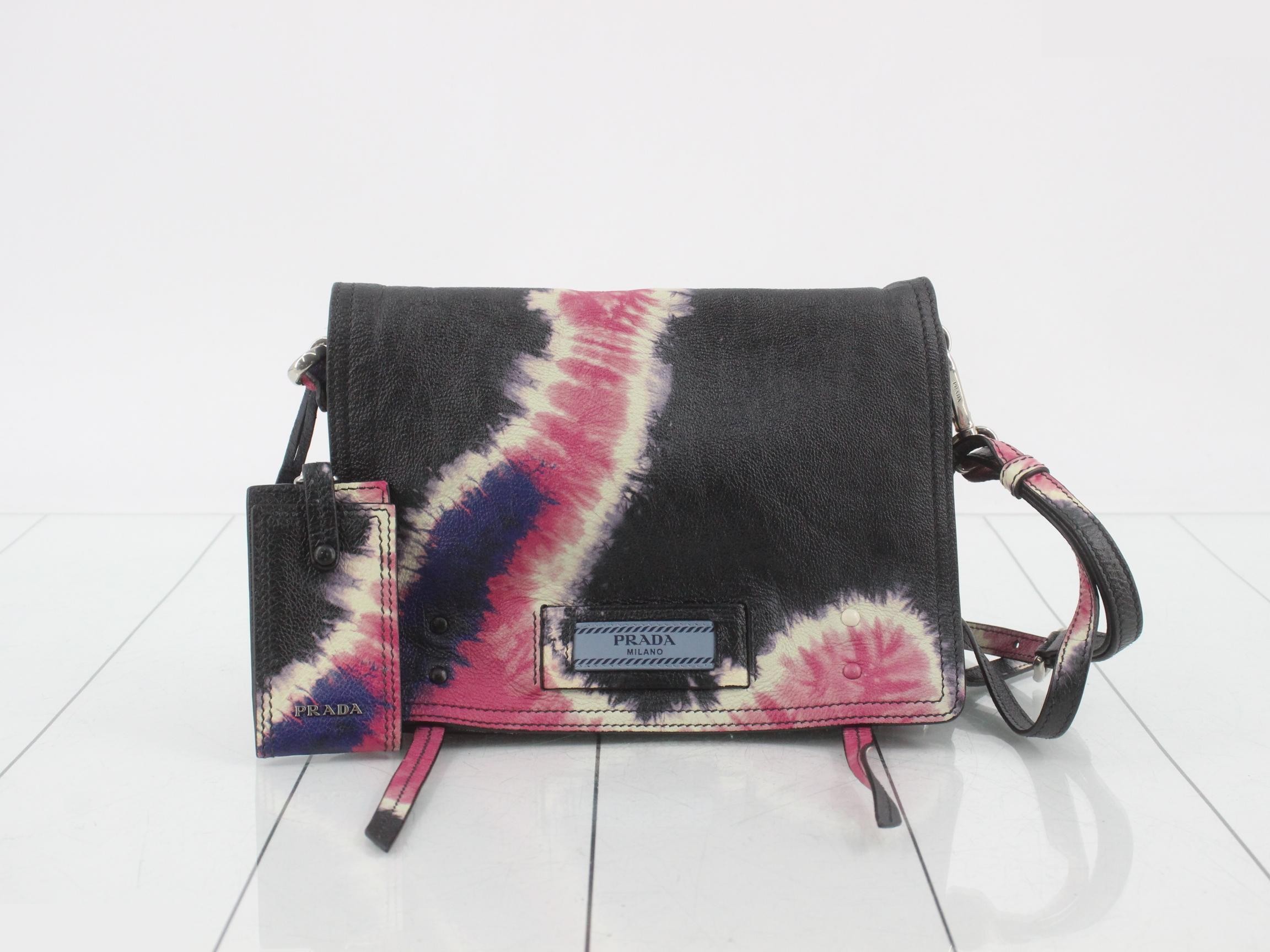 Leather Tie-Dye Shoulder Bag