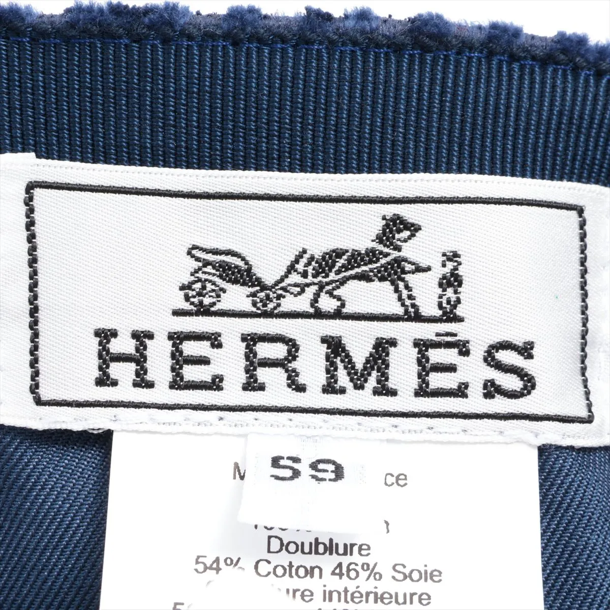 H logo cap 59 cotton navy — view 5