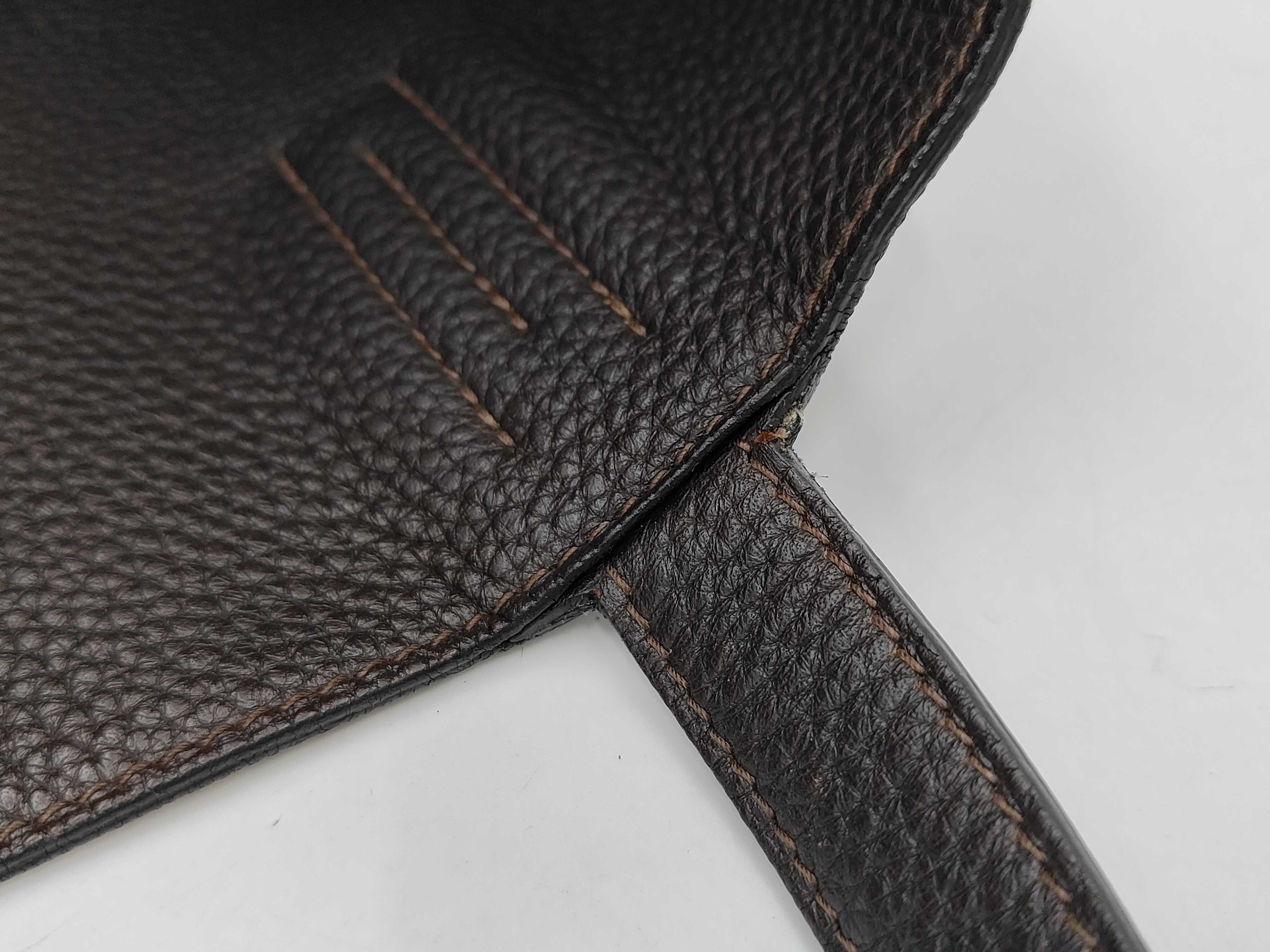 Double Sens 45 Tote Bag, Taurillon Clemence Leather, Black x Brown — view 4